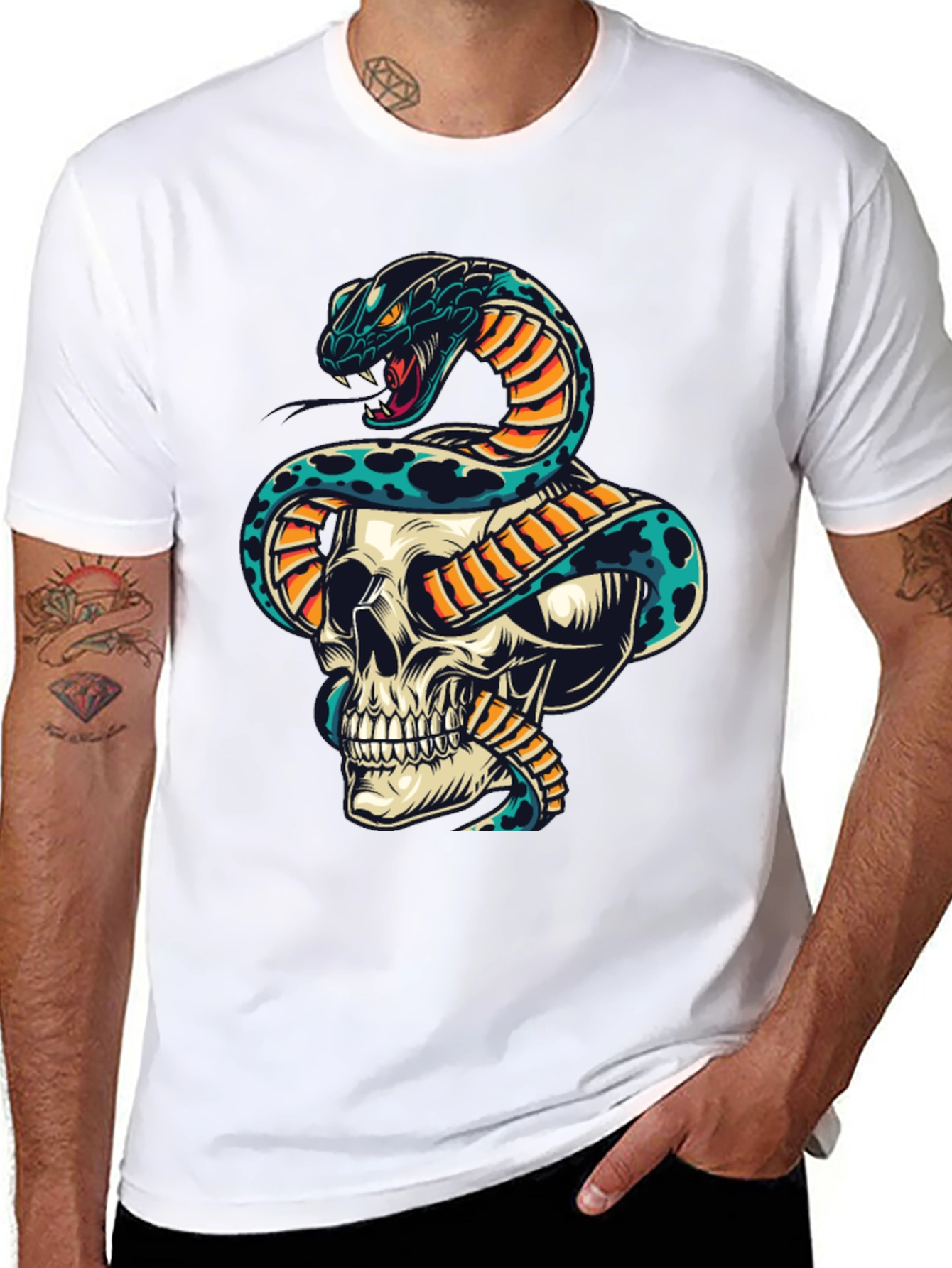 Skull & Snake Graphic Tee