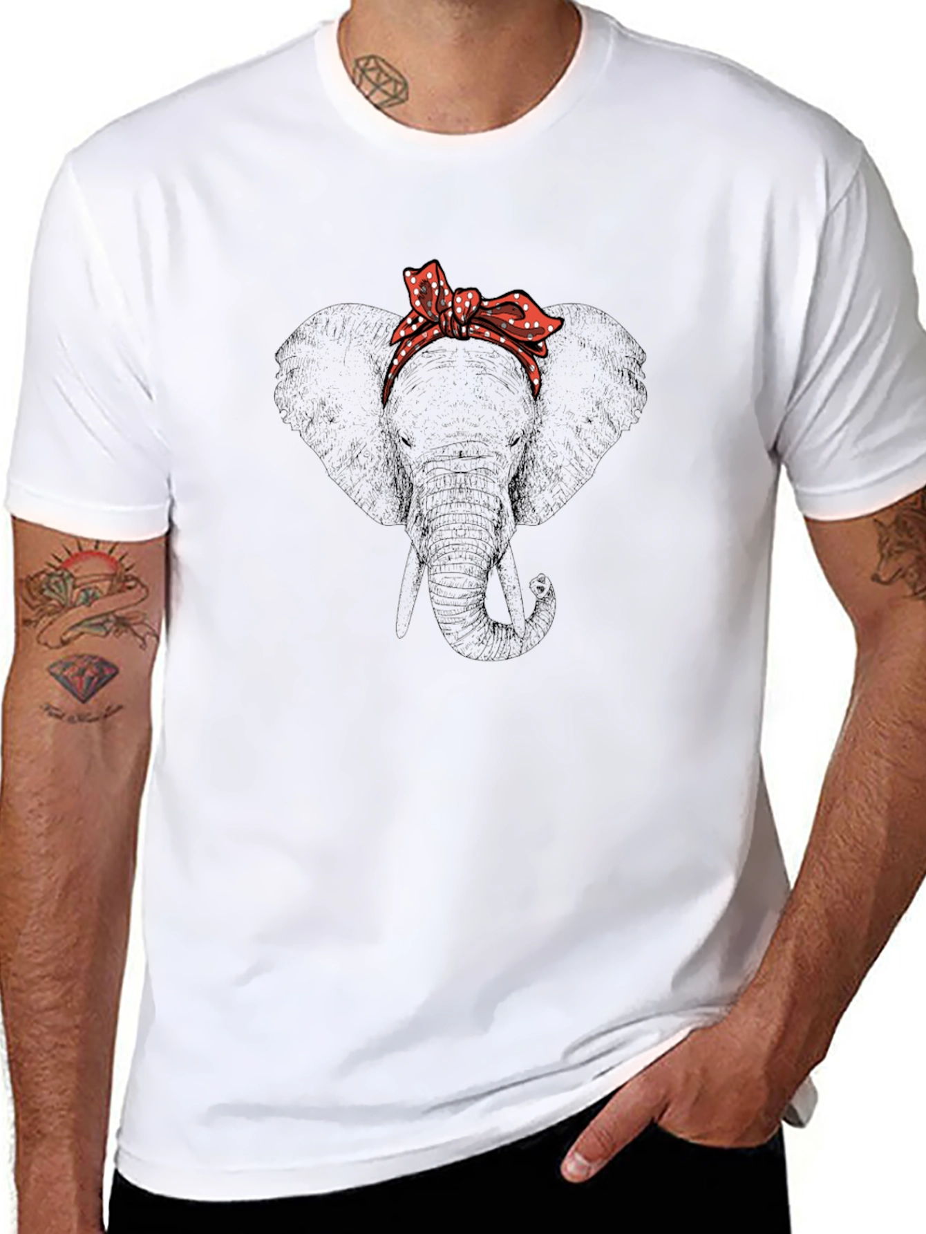 Elephant Headband Graphic Tee