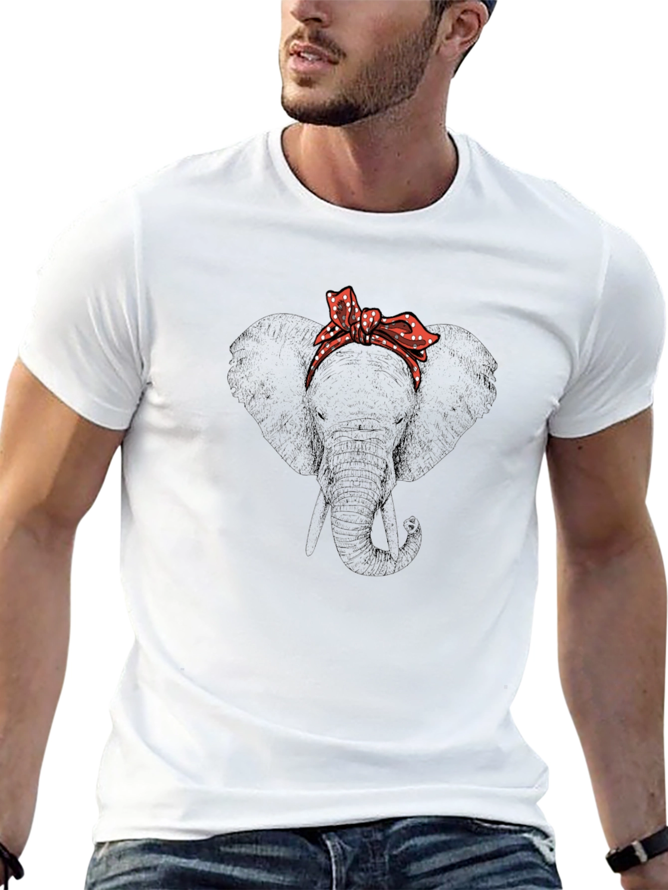 Elephant Headband Graphic Tee