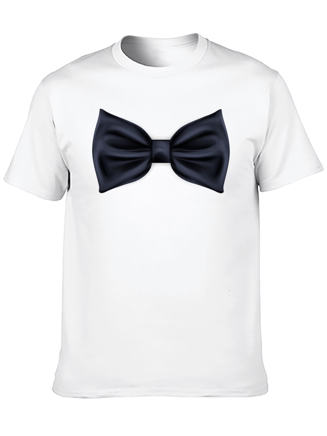 Mens Black Bowtie Graphic T-Shirt