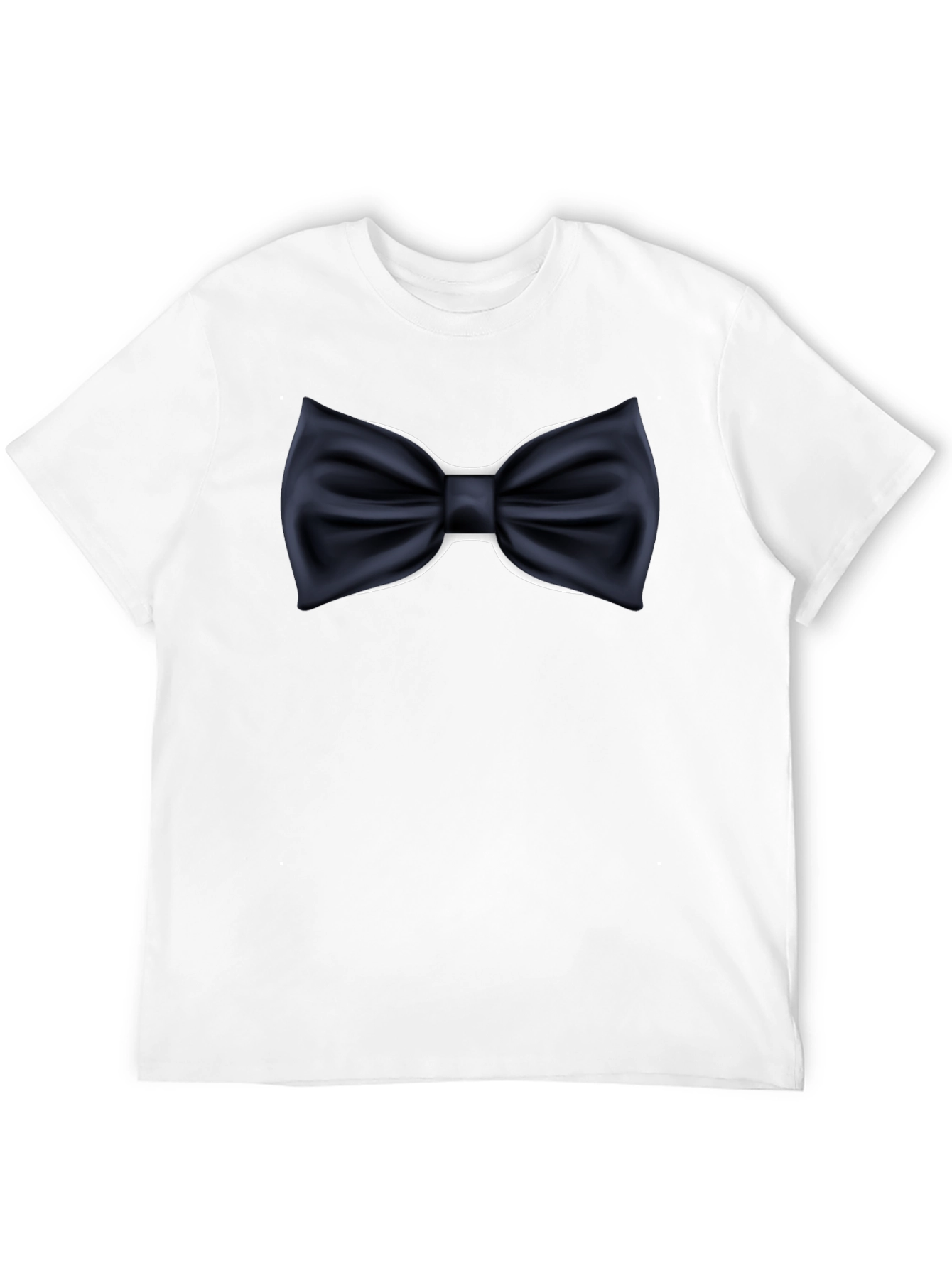 Mens Black Bowtie Graphic T-Shirt