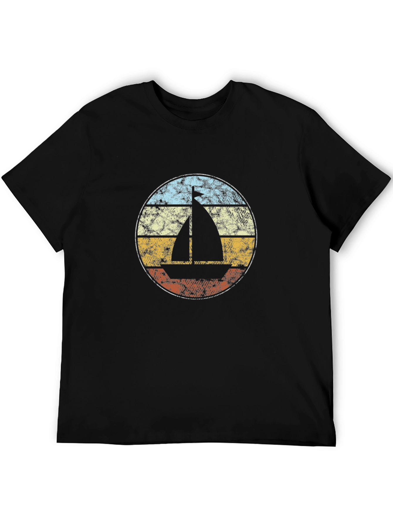 Retro Sailboat Graphic Tee - Classic Style
