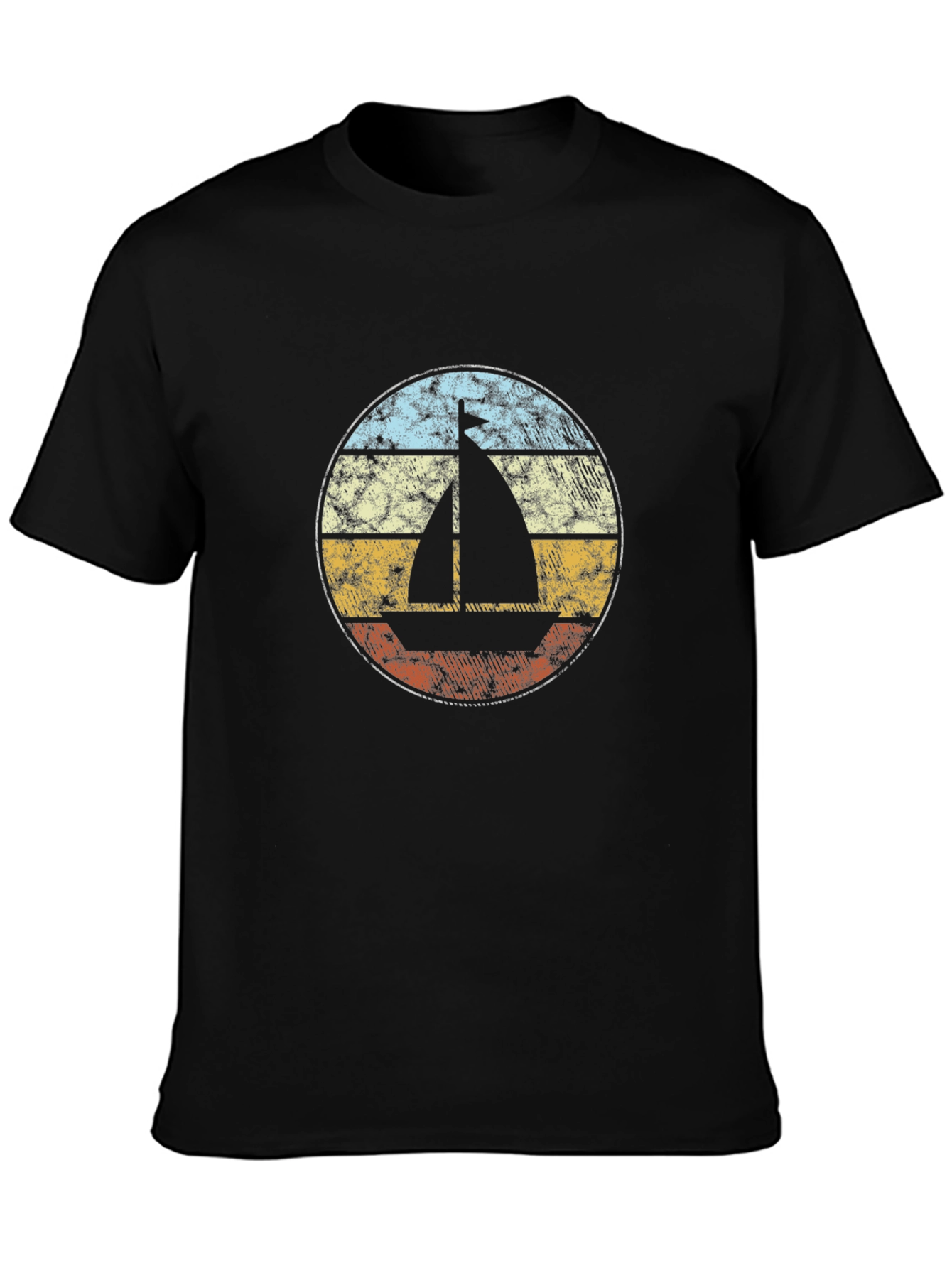 Retro Sailboat Graphic Tee - Classic Style