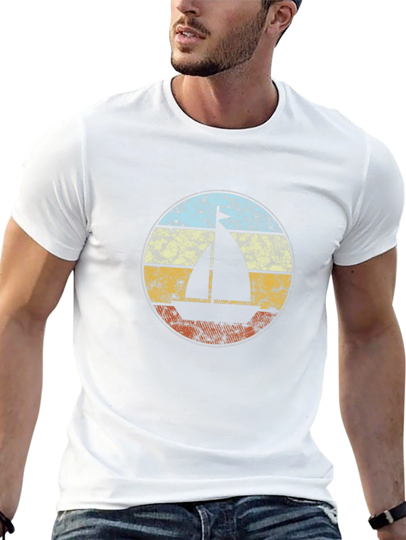 Retro Sailboat Graphic Tee - Classic Style