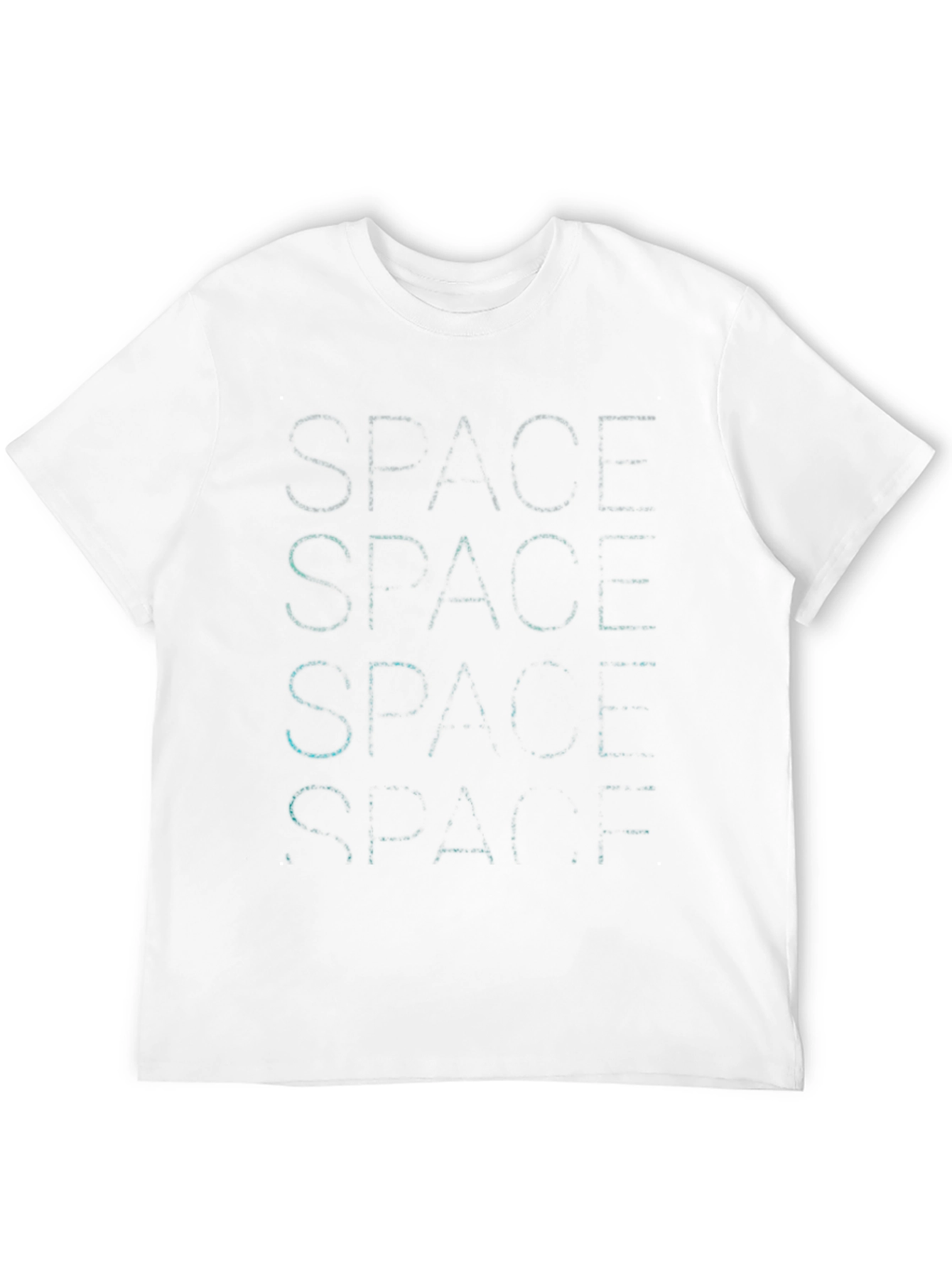 Space Repeated Graphic Black T-Shirt