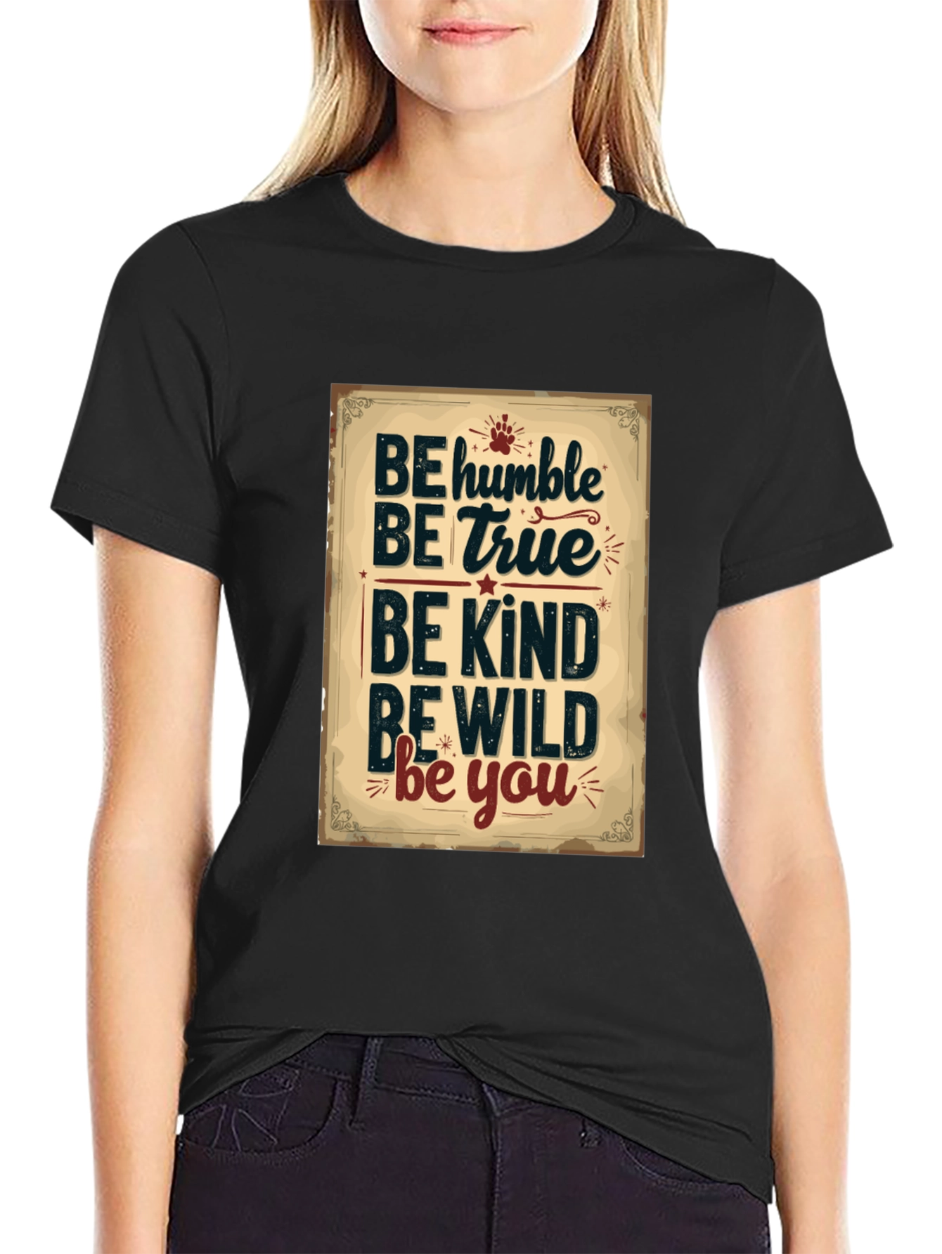Be Humble Graphic Tee - Inspirational Black T-Shirt