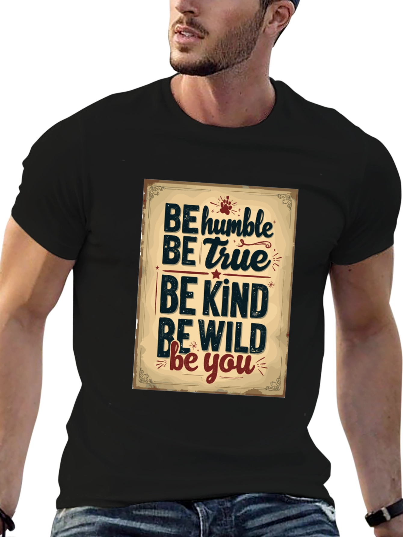 Be Humble Graphic Tee - Inspirational Black T-Shirt