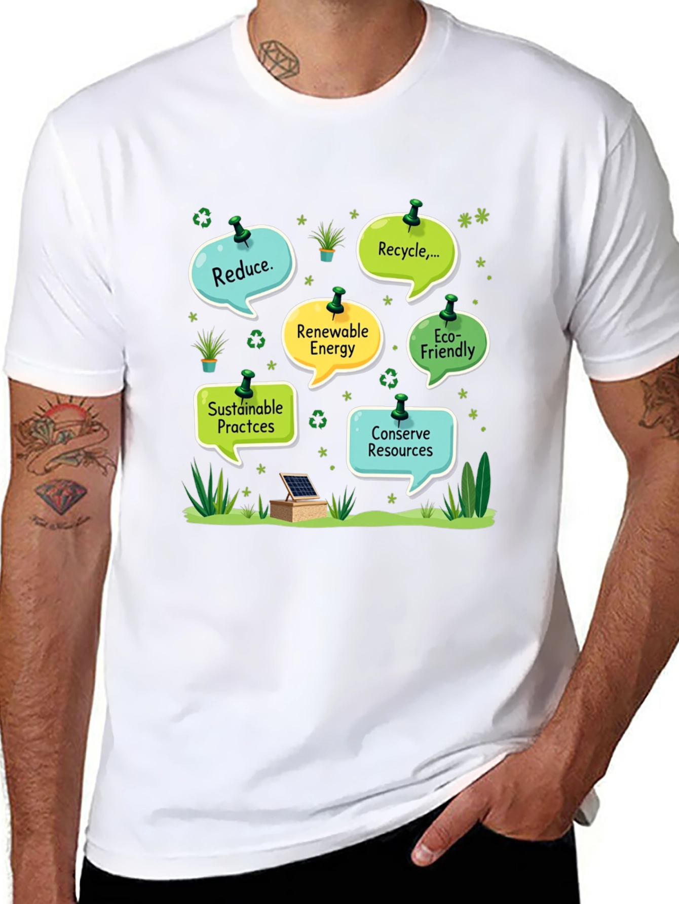 Eco-Friendly T-Shirt: Reduce Recycle Conserve
