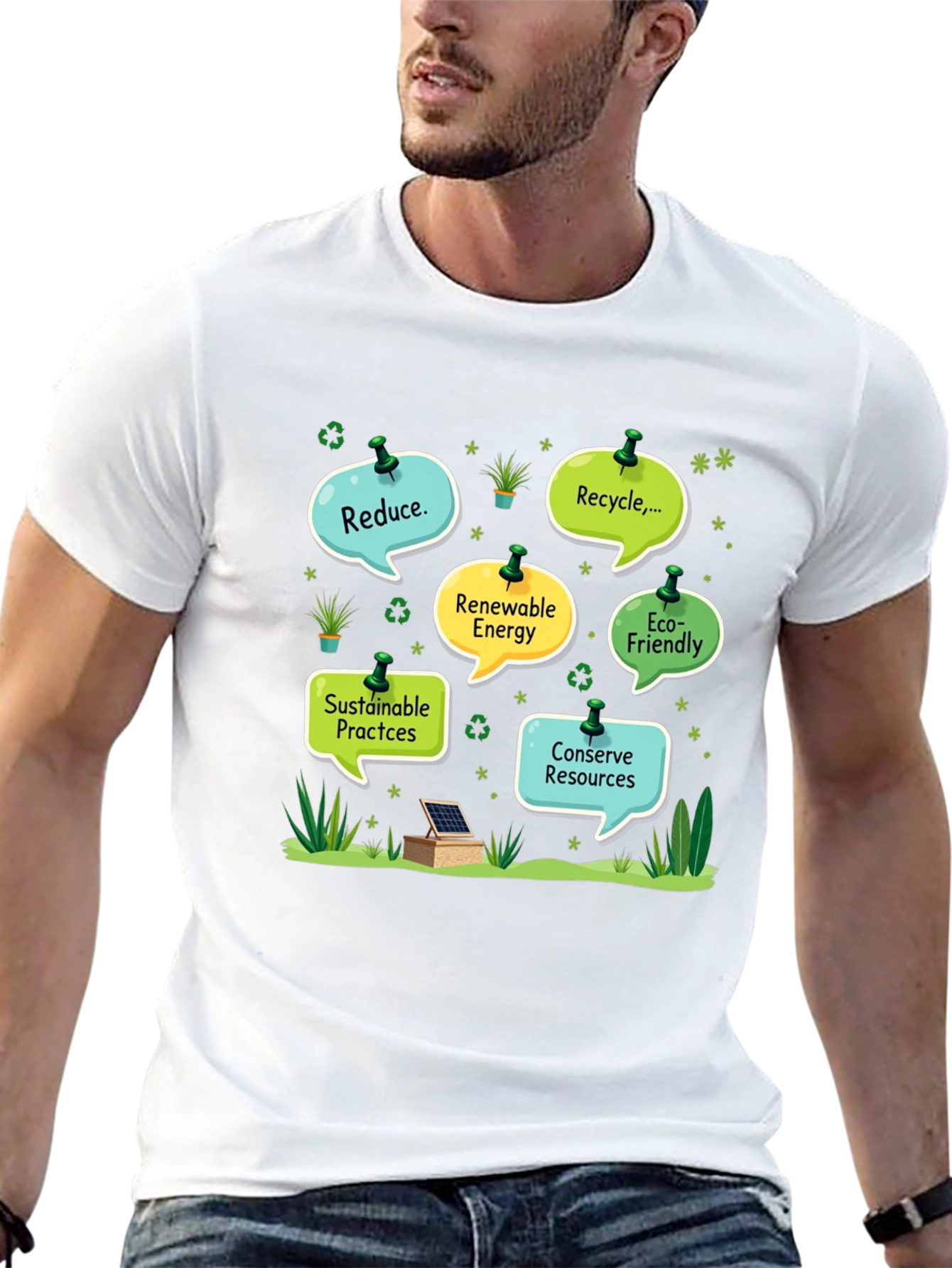 Eco-Friendly T-Shirt: Reduce Recycle Conserve