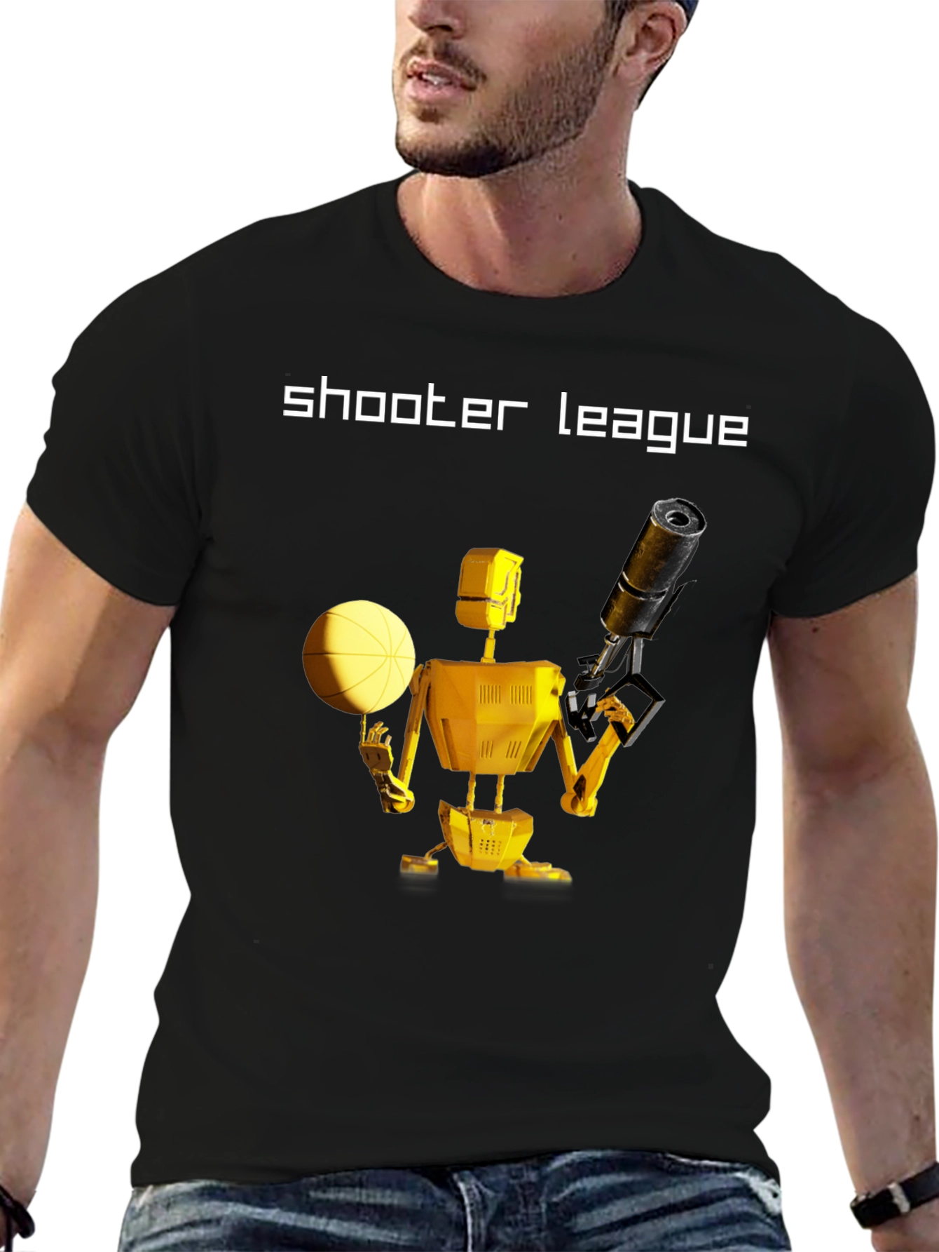 Shooter League Robot Basketball T-Shirt