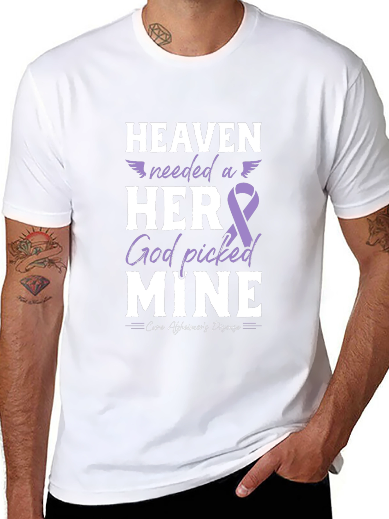 Alzheimers Awareness T-Shirt: Heaven Needed a Hero