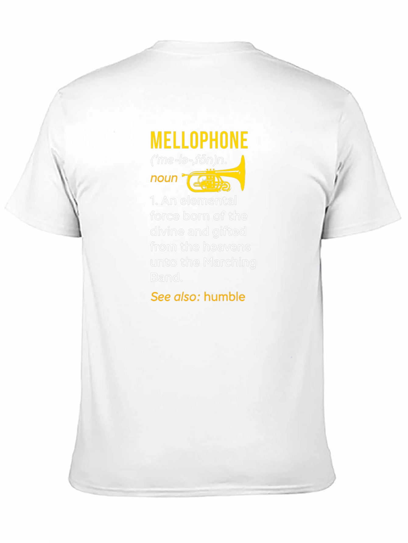 Mellophone Definition Black T-Shirt - Band Humor