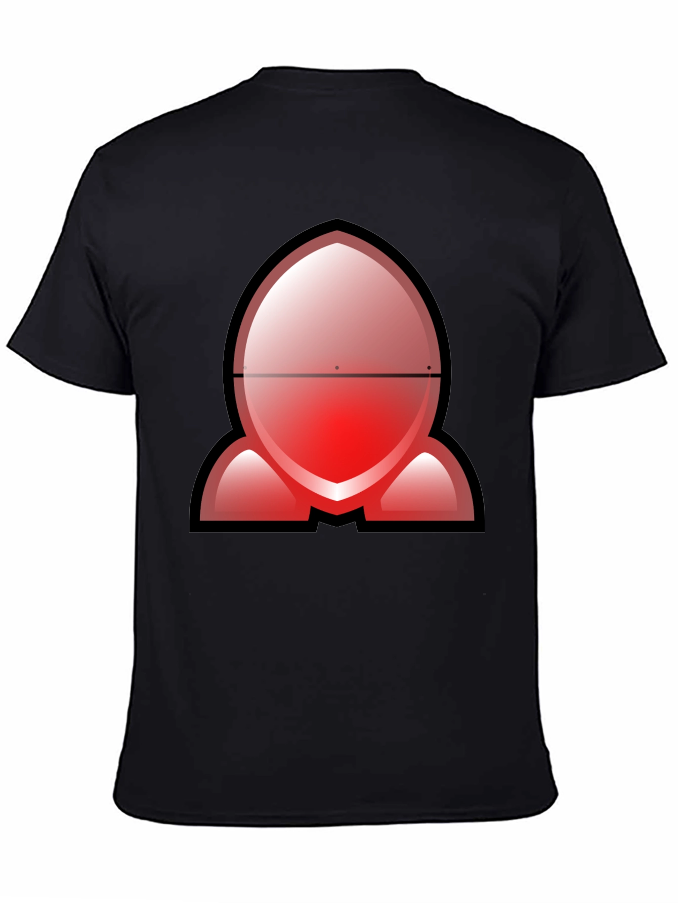 Modern Graphic Print Black T-Shirt