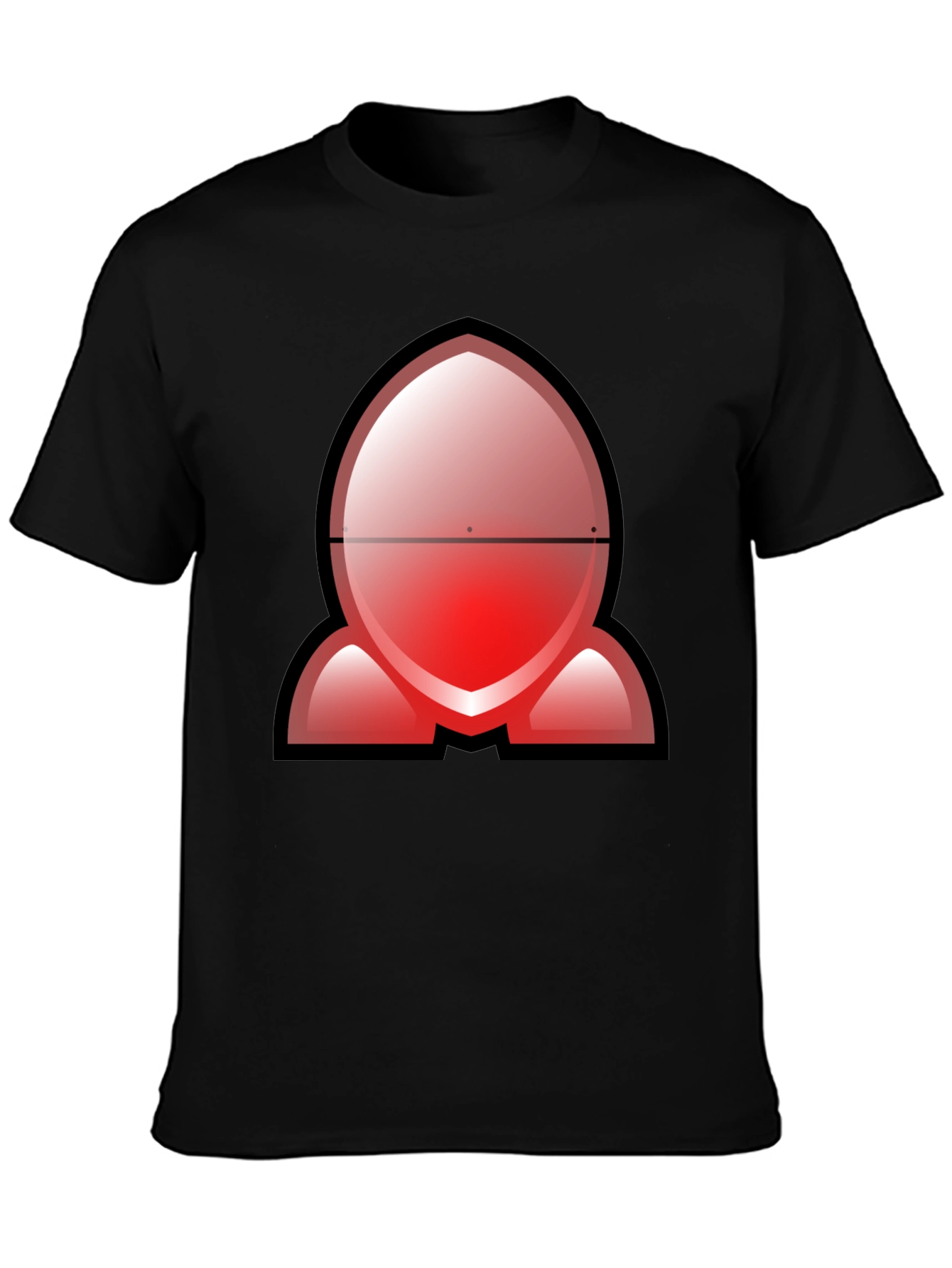 Modern Graphic Print Black T-Shirt