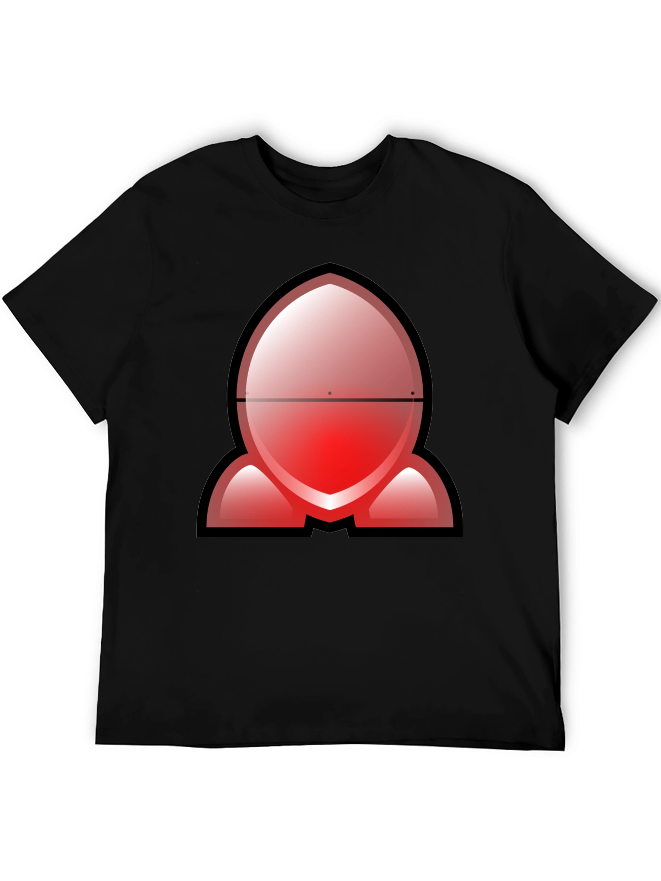 Modern Graphic Print Black T-Shirt