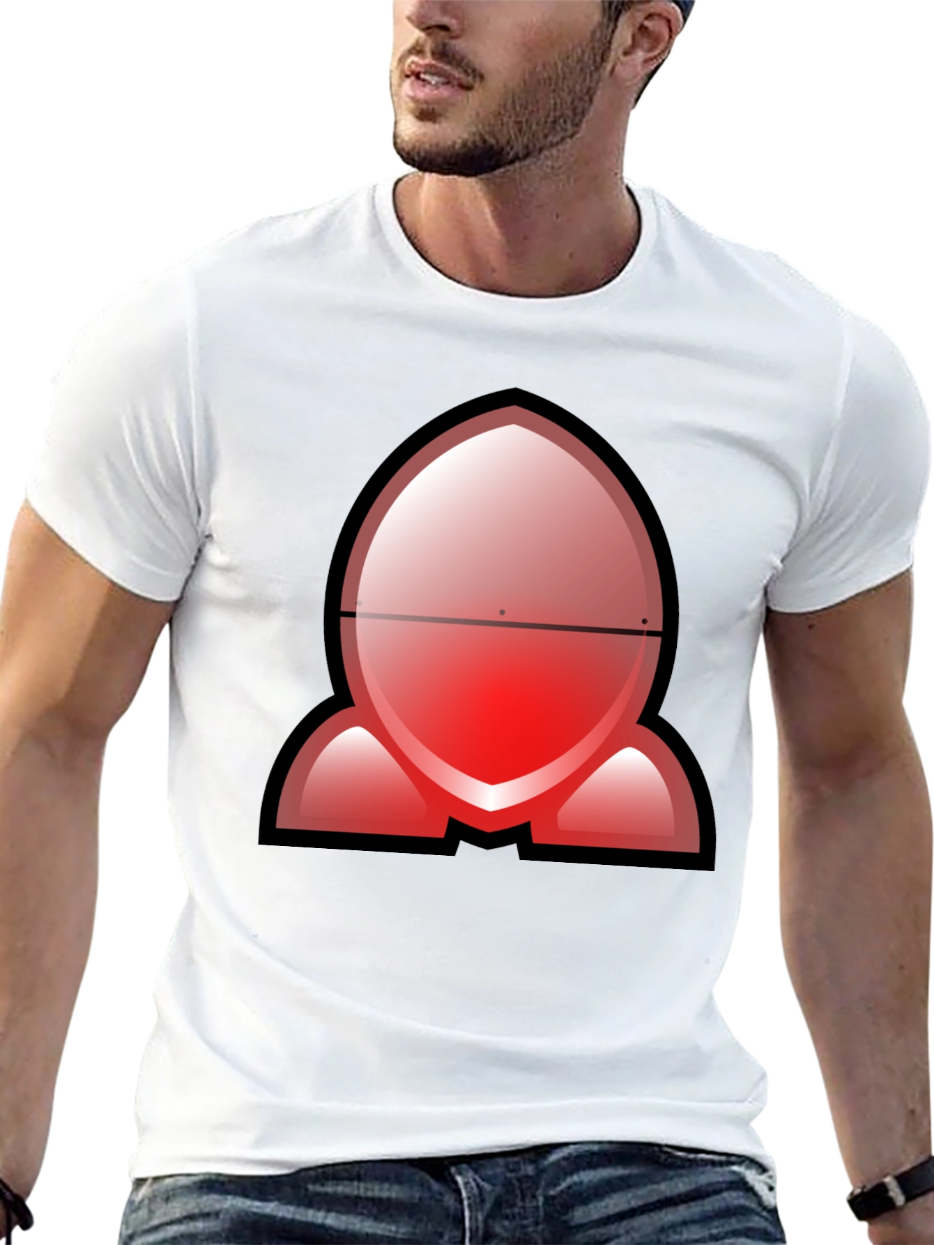 Modern Graphic Print Black T-Shirt