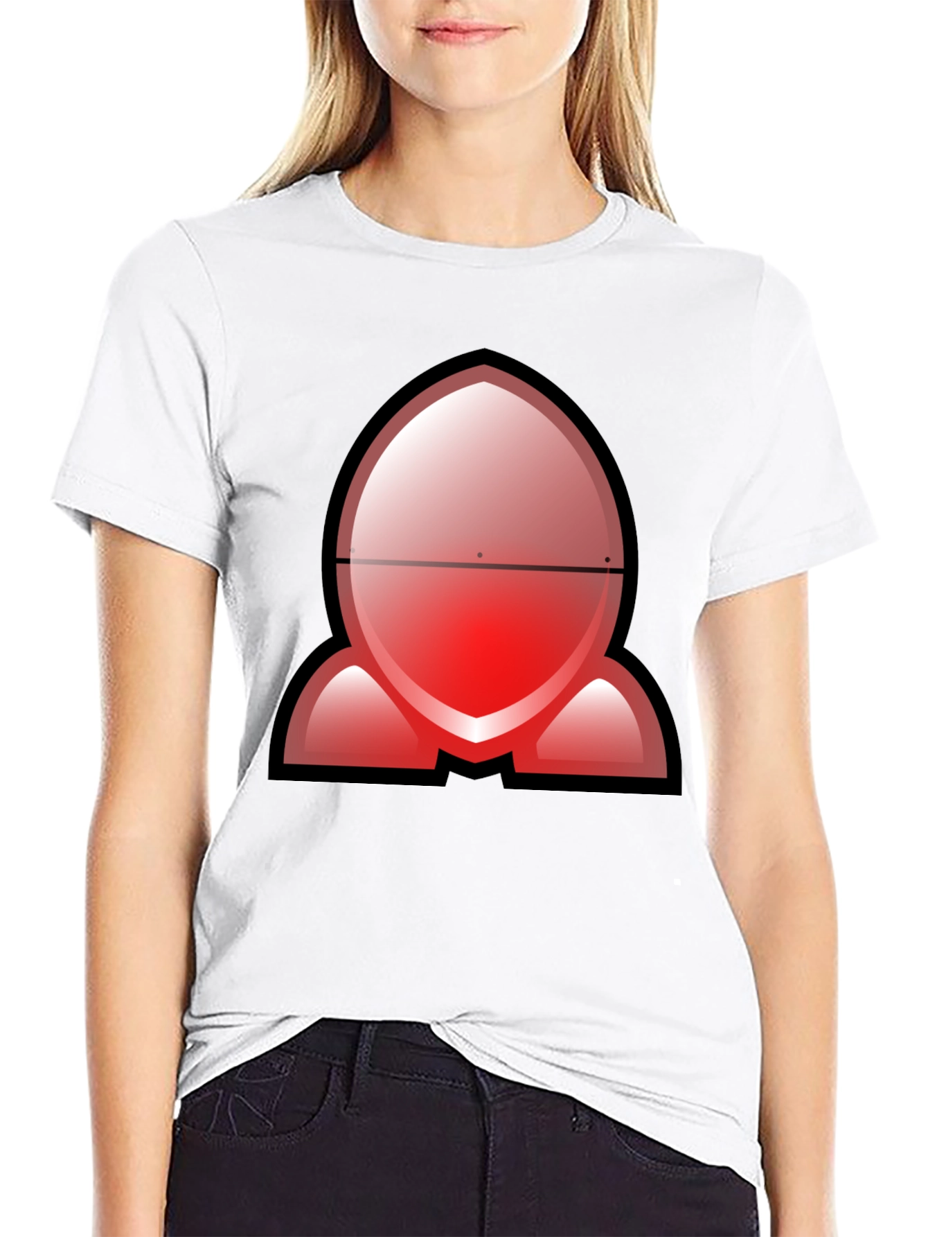 Modern Graphic Print Black T-Shirt