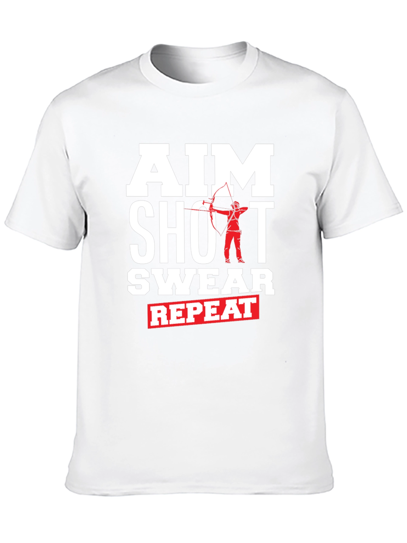 Aim Shot Swear Repeat Funny Archer T-Shirt