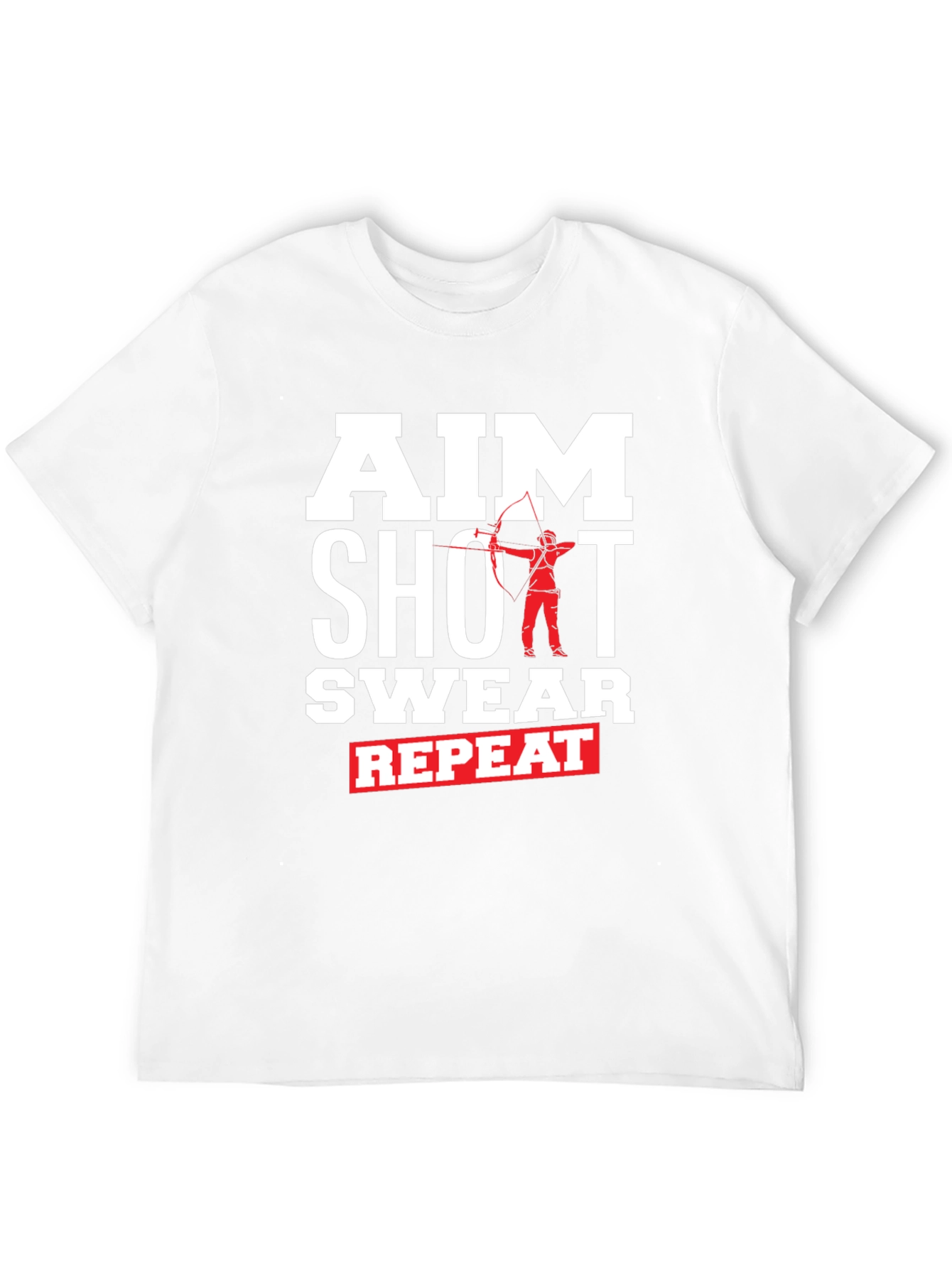 Aim Shot Swear Repeat Funny Archer T-Shirt