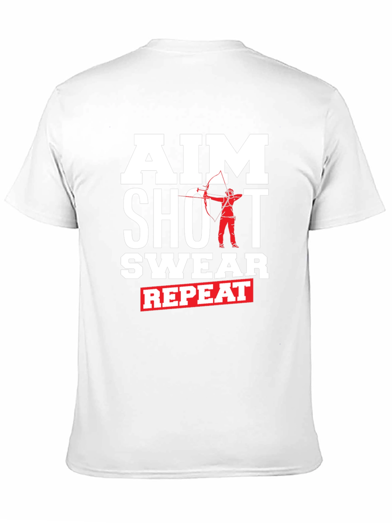Aim Shot Swear Repeat Funny Archer T-Shirt