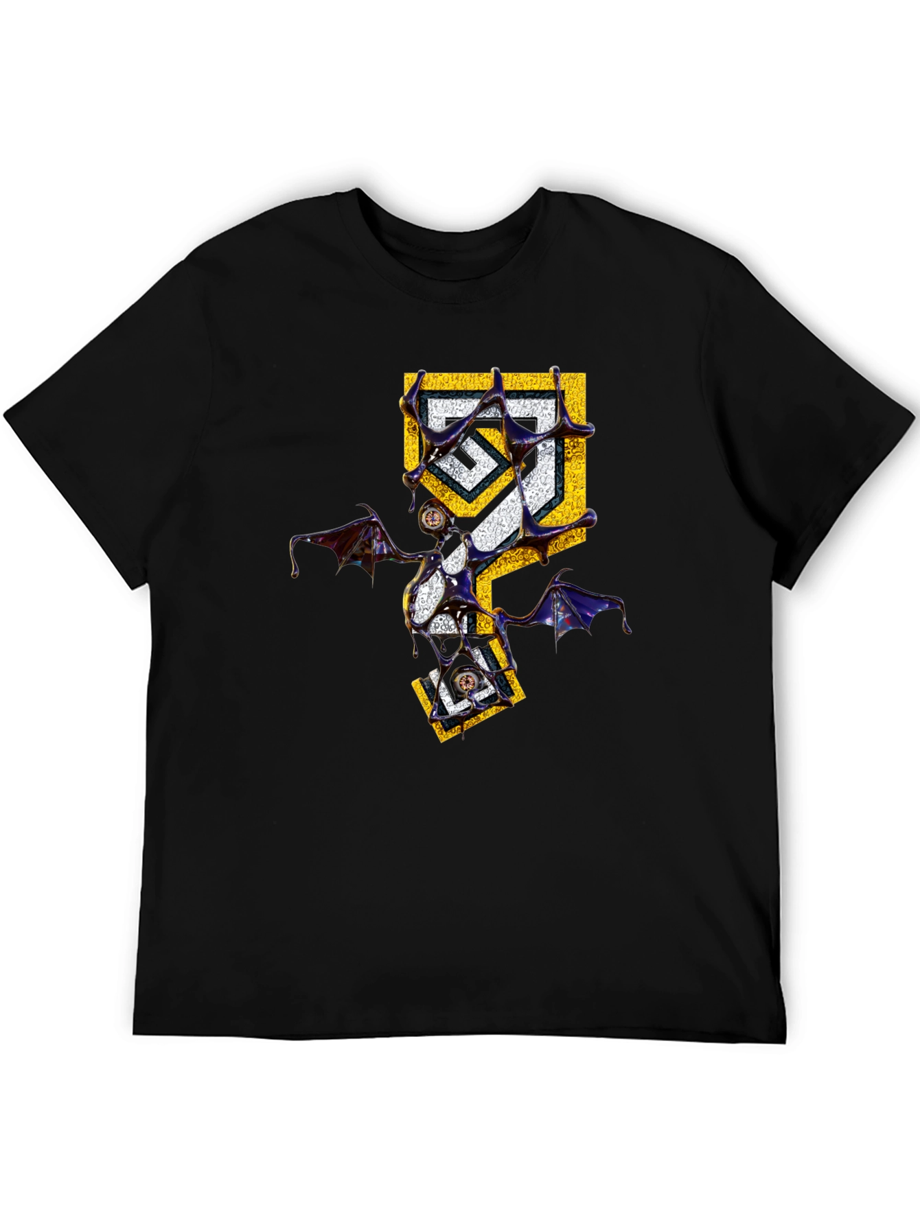 Edgy Graphic Tee - Unique Winged Design