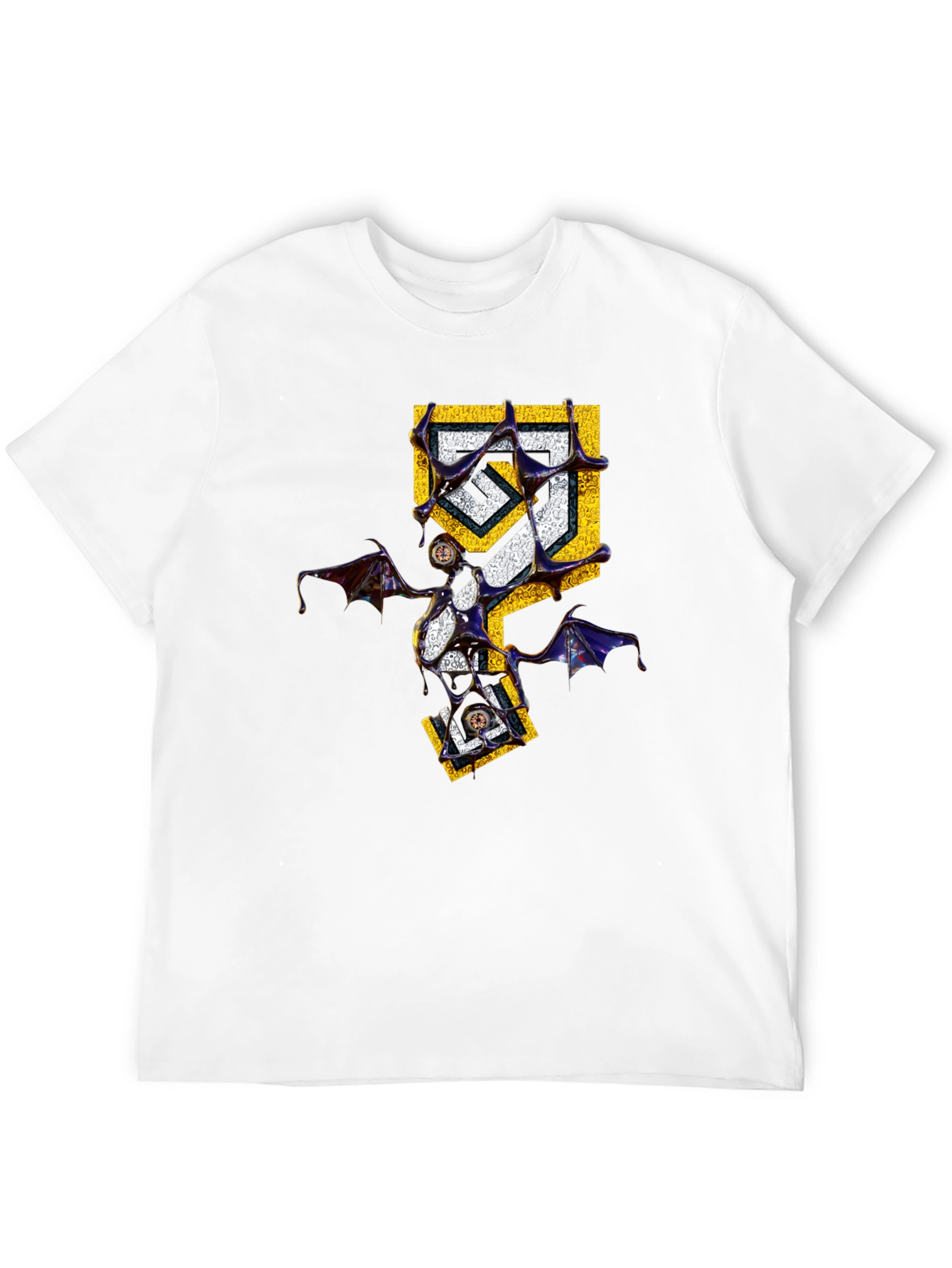Edgy Graphic Tee - Unique Winged Design