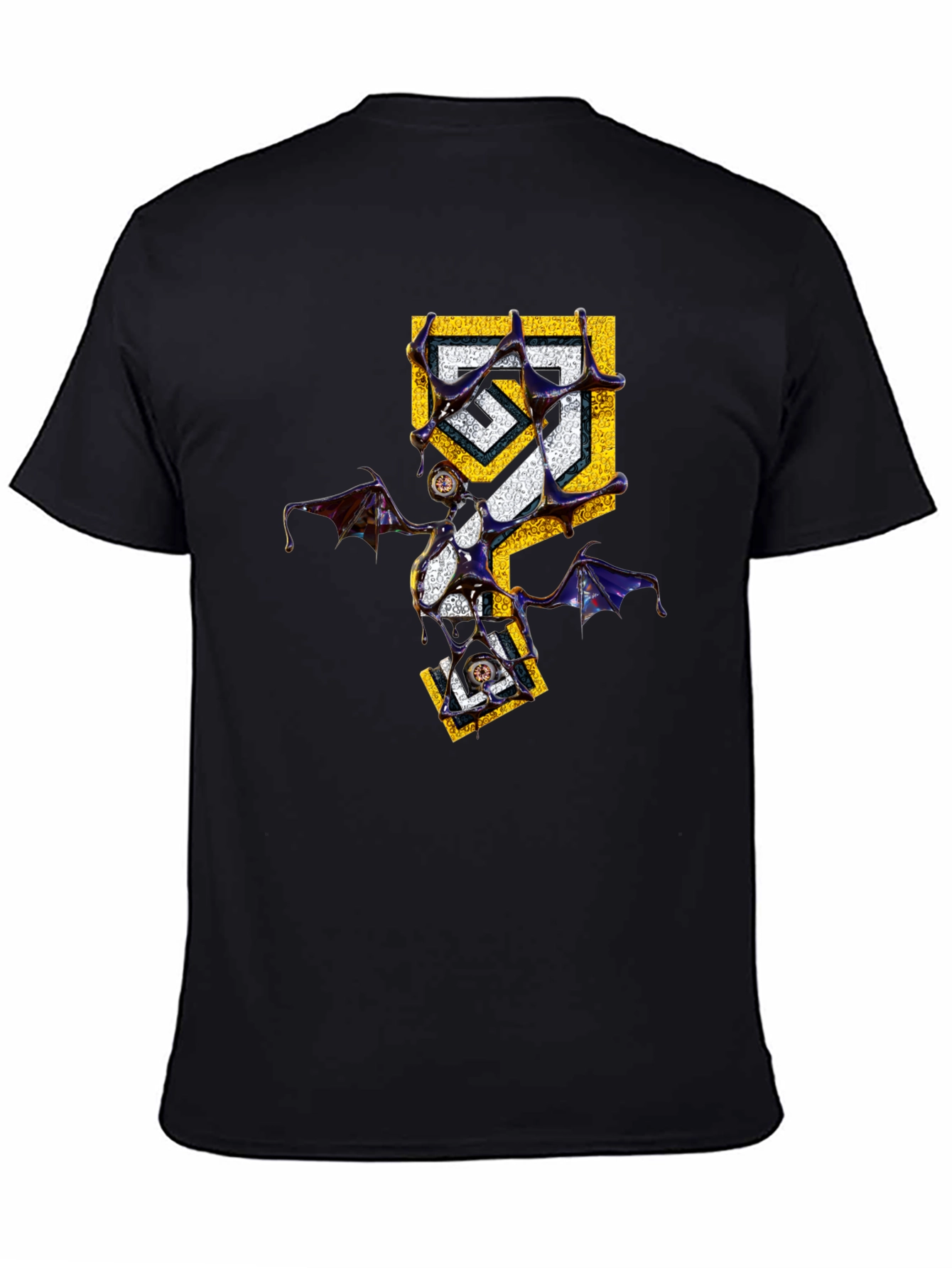 Edgy Graphic Tee - Unique Winged Design