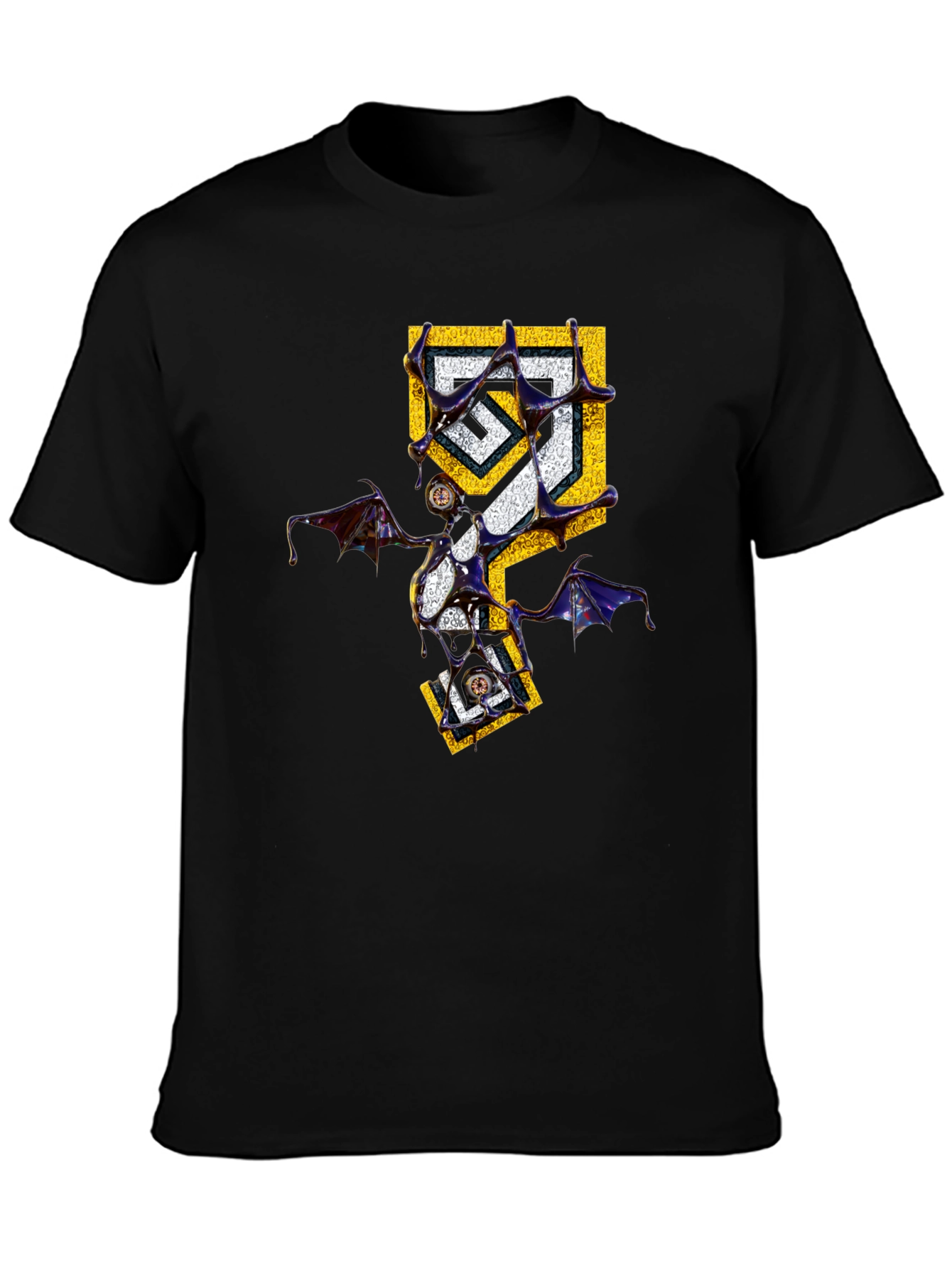 Edgy Graphic Tee - Unique Winged Design