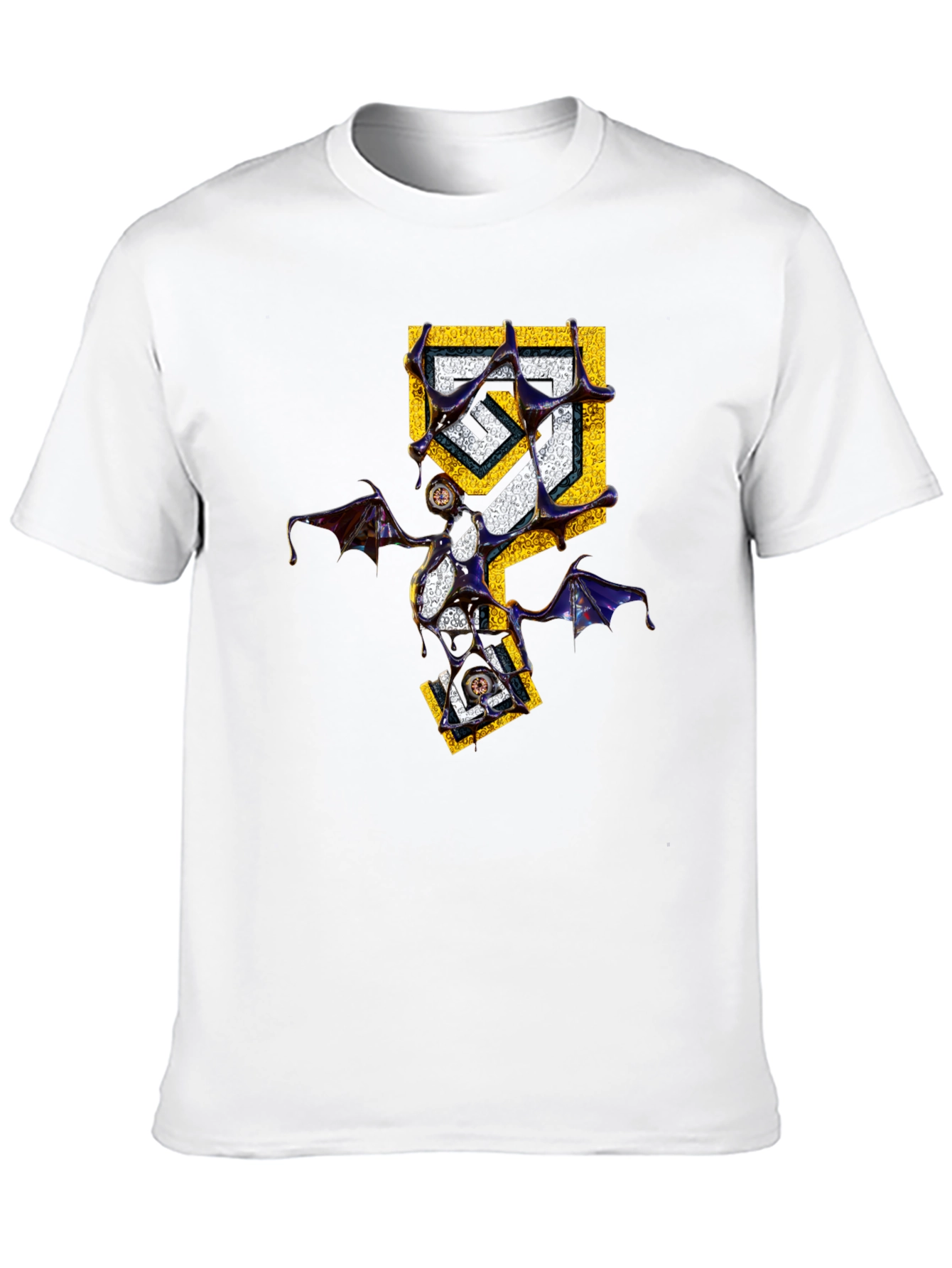 Edgy Graphic Tee - Unique Winged Design