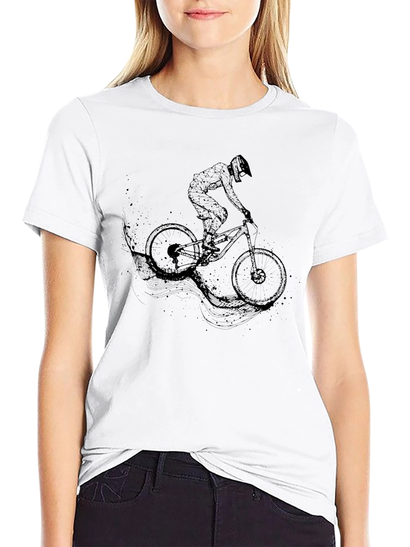 Mountain Biker Graphic T-Shirt - Black