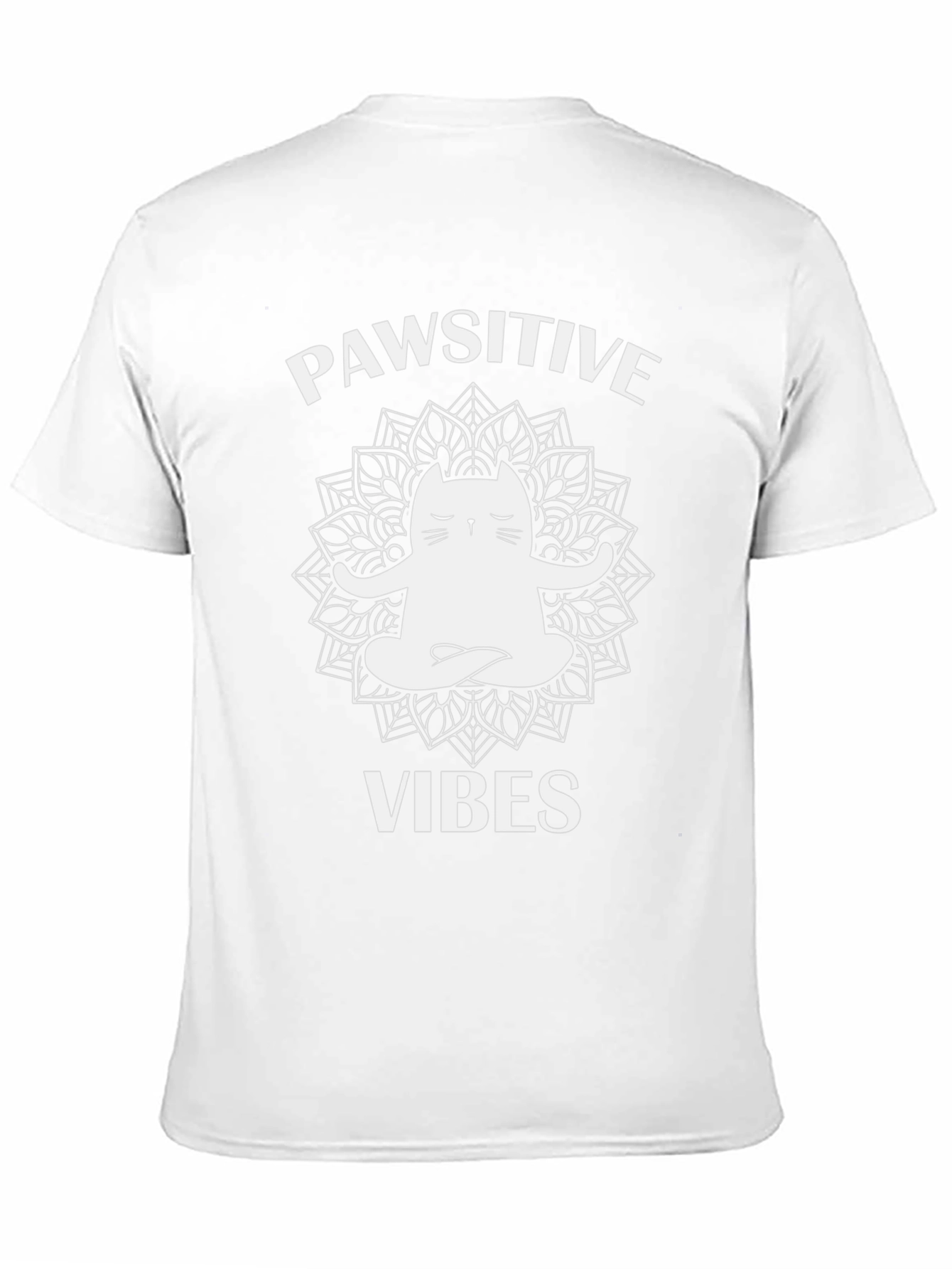 Pawsitive Vibes Cat Mandala Graphic Tee