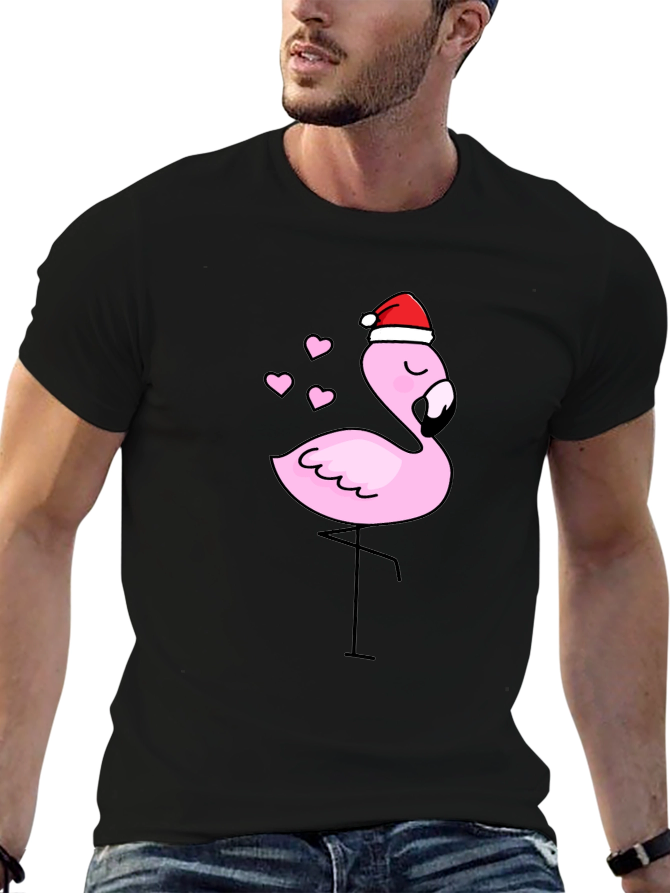 Festive Flamingo Graphic Tee