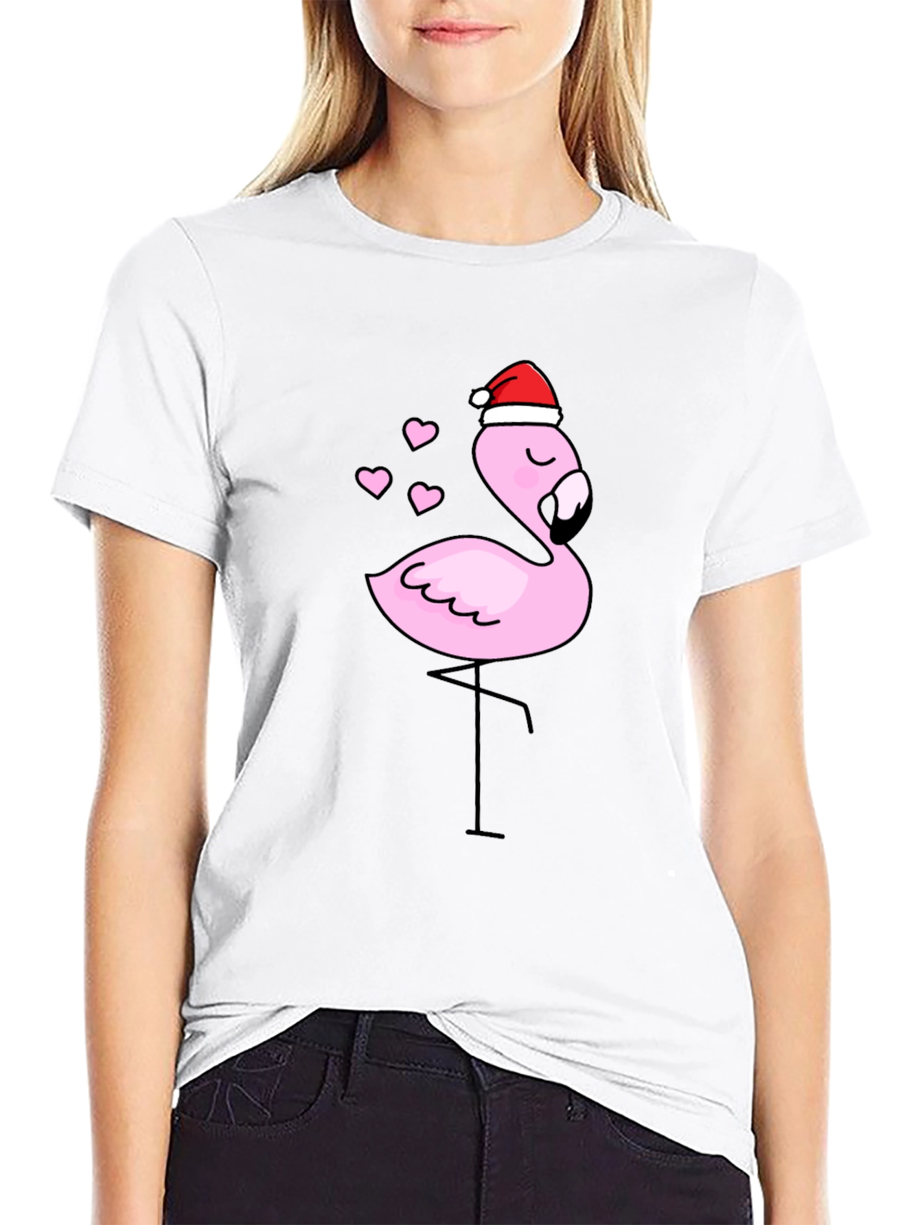 Festive Flamingo Graphic Tee