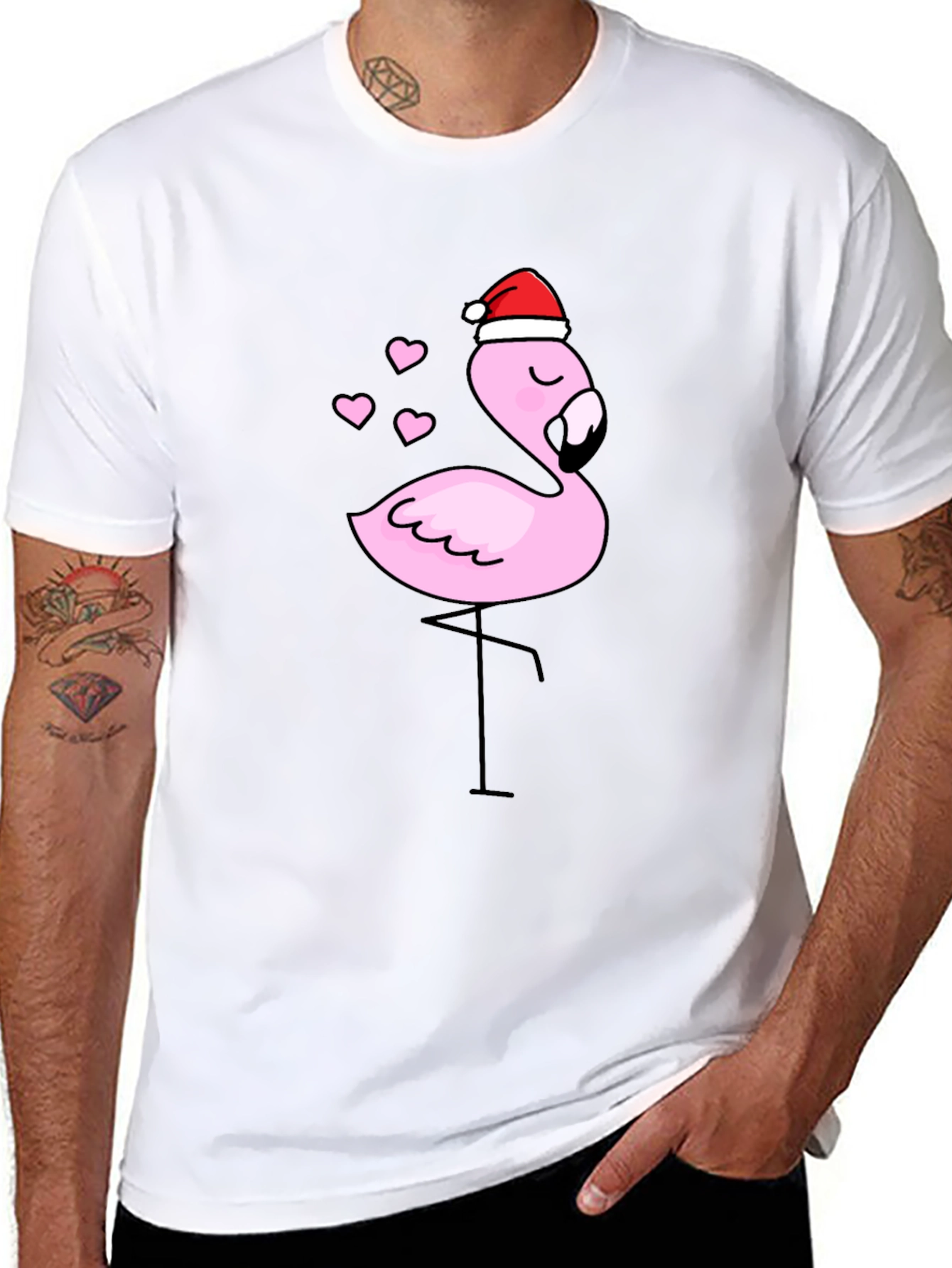 Festive Flamingo Graphic Tee