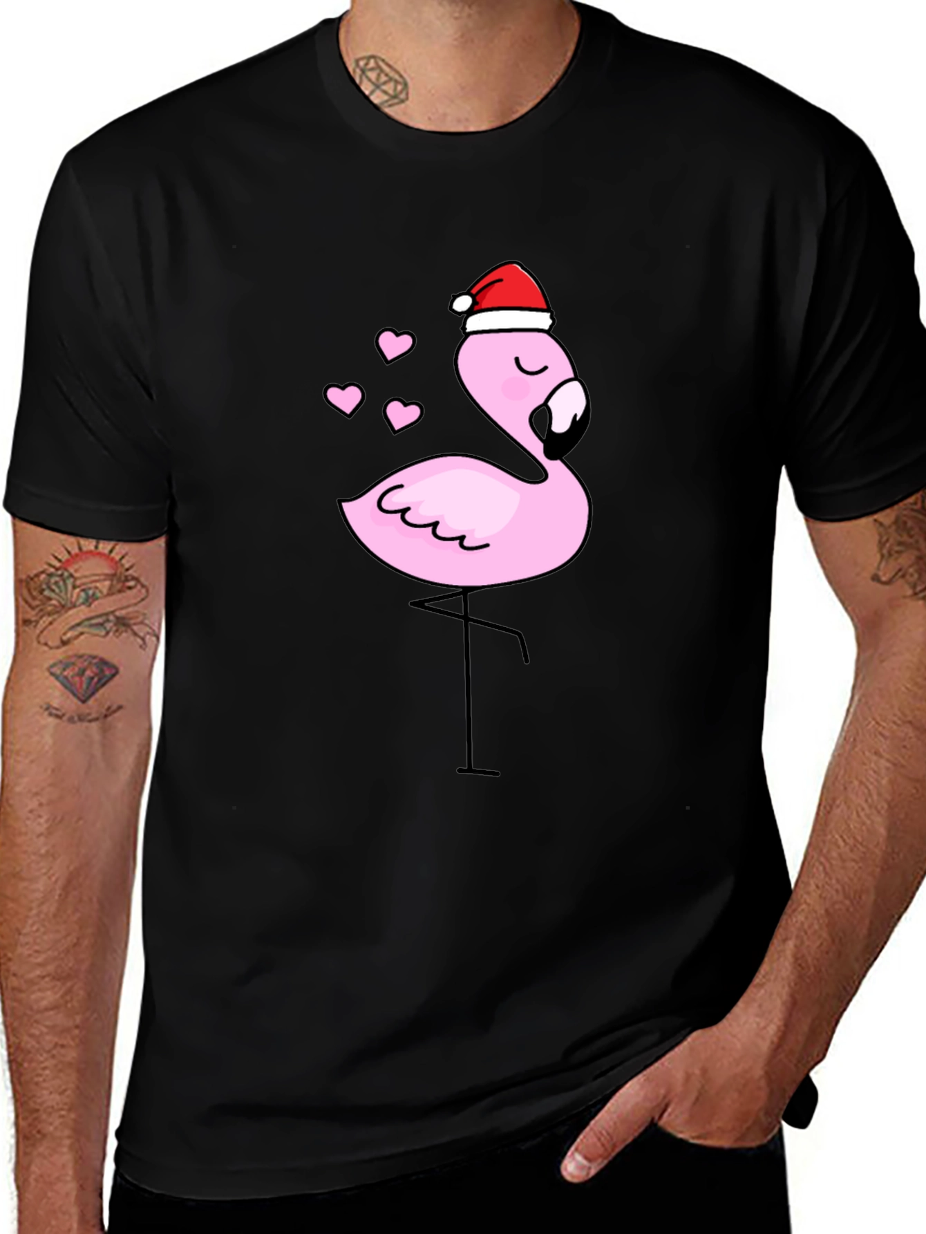 Festive Flamingo Graphic Tee