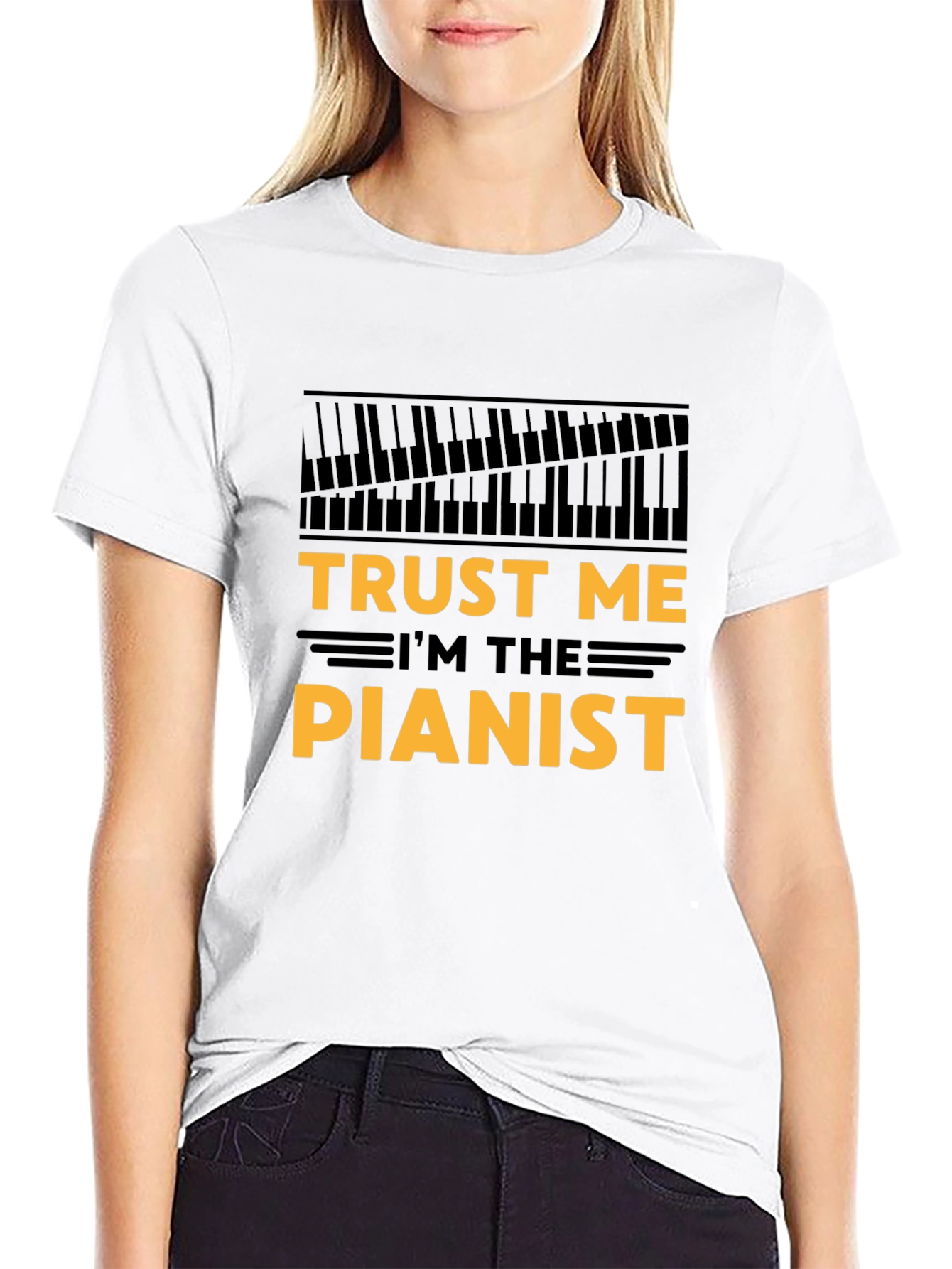 Trust Me Im The Pianist Black T-Shirt