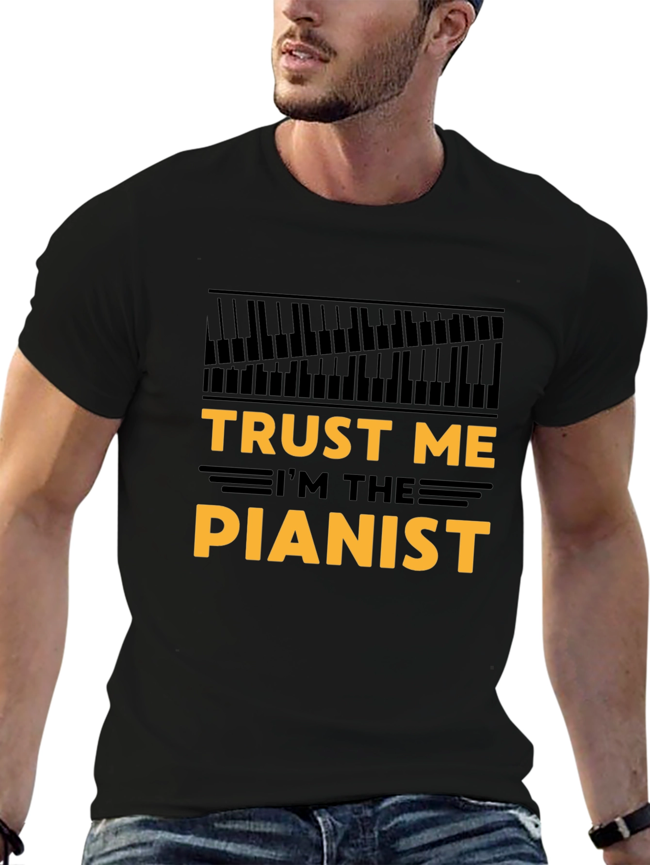 Trust Me Im The Pianist Black T-Shirt
