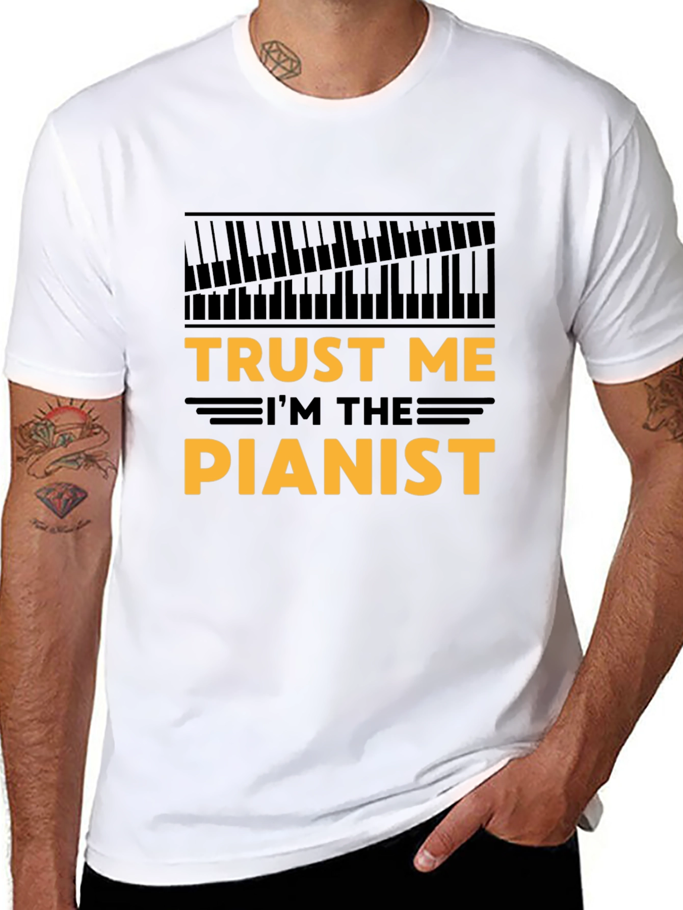 Trust Me Im The Pianist Black T-Shirt