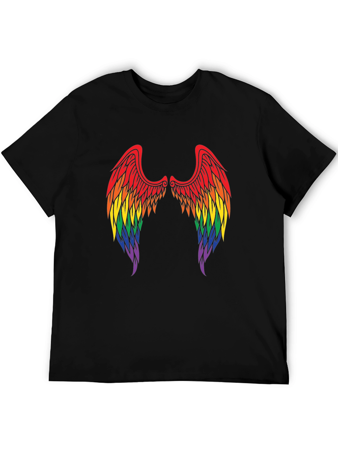 Rainbow Angel Wings T-Shirt - Pride Tee
