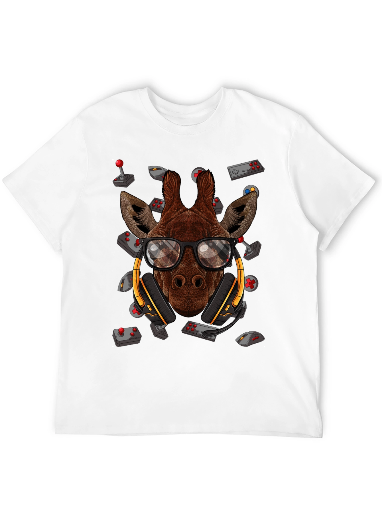 Gamer Giraffe T-Shirt - Cool Animal Tee