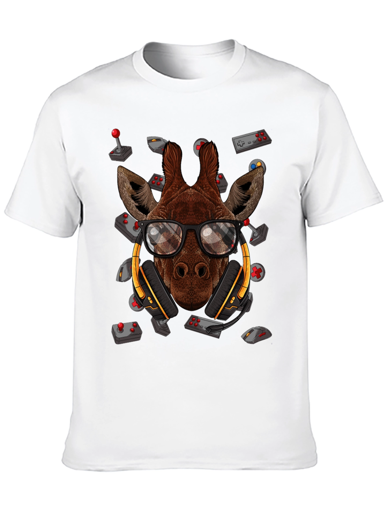 Gamer Giraffe T-Shirt - Cool Animal Tee