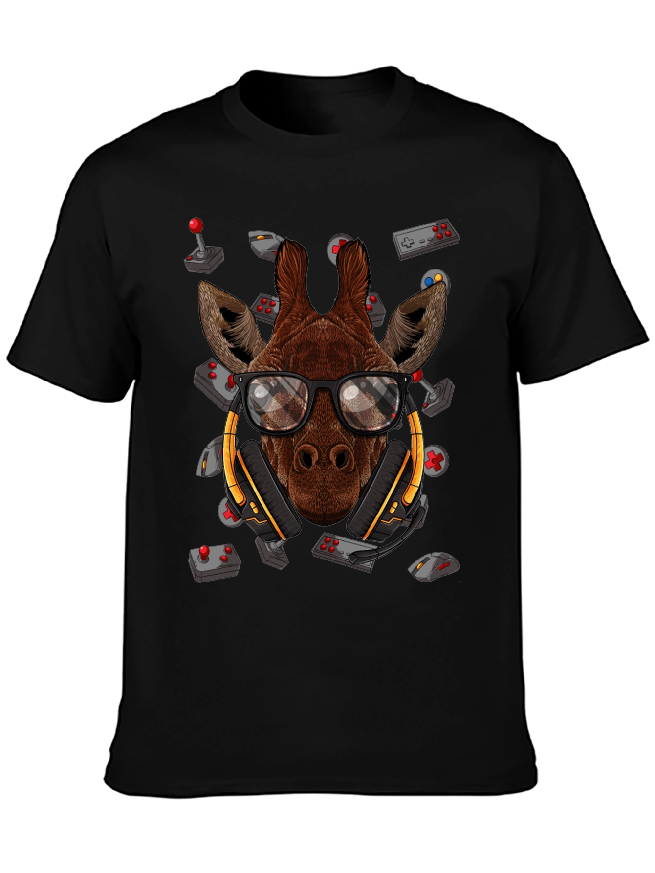 Gamer Giraffe T-Shirt - Cool Animal Tee