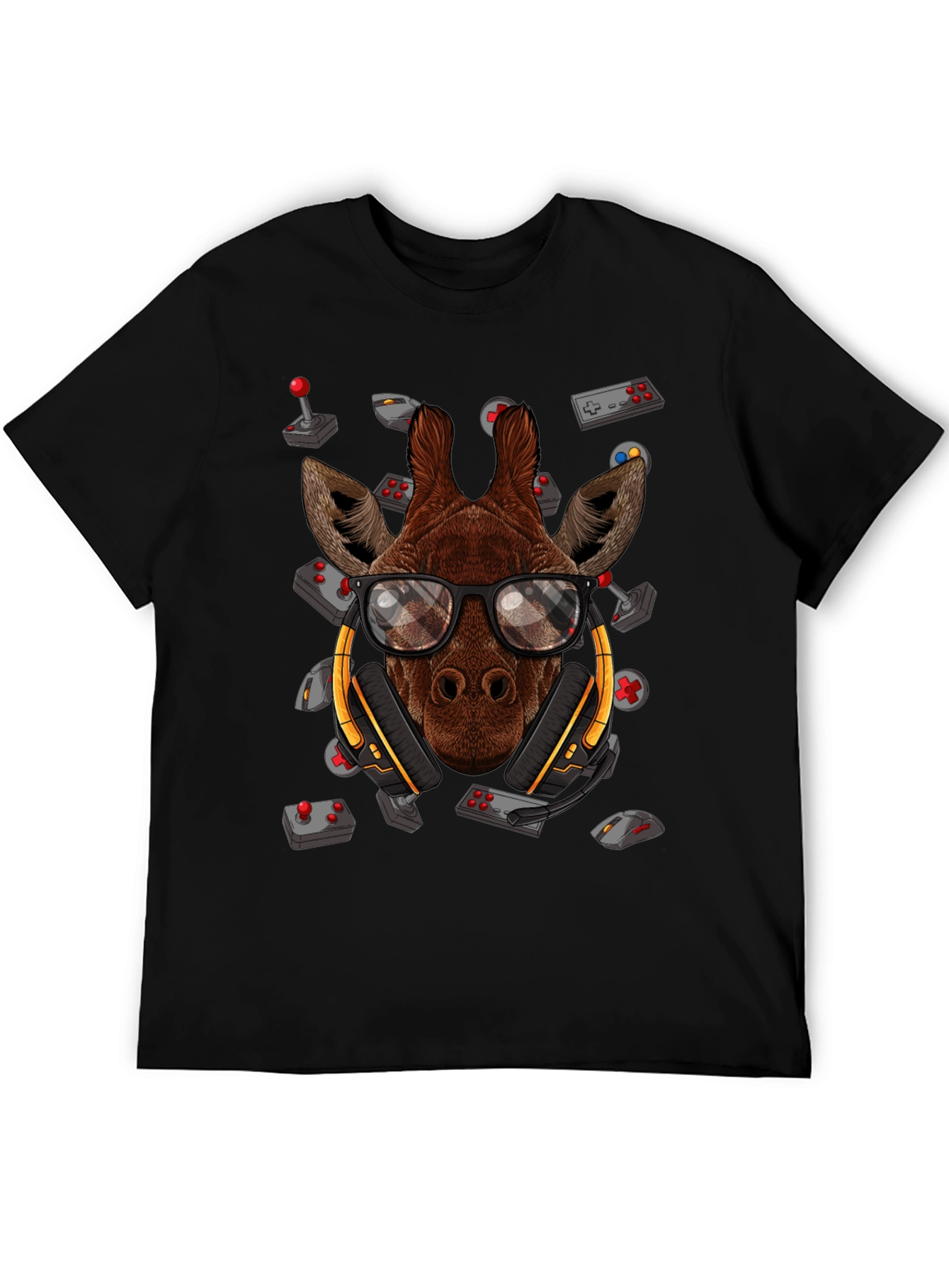 Gamer Giraffe T-Shirt - Cool Animal Tee