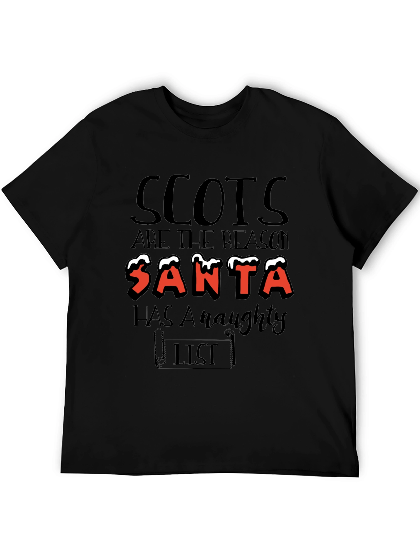 Naughty Scots Santa List T-Shirt