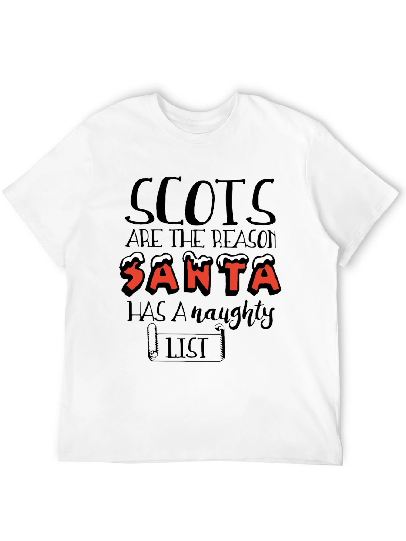Naughty Scots Santa List T-Shirt