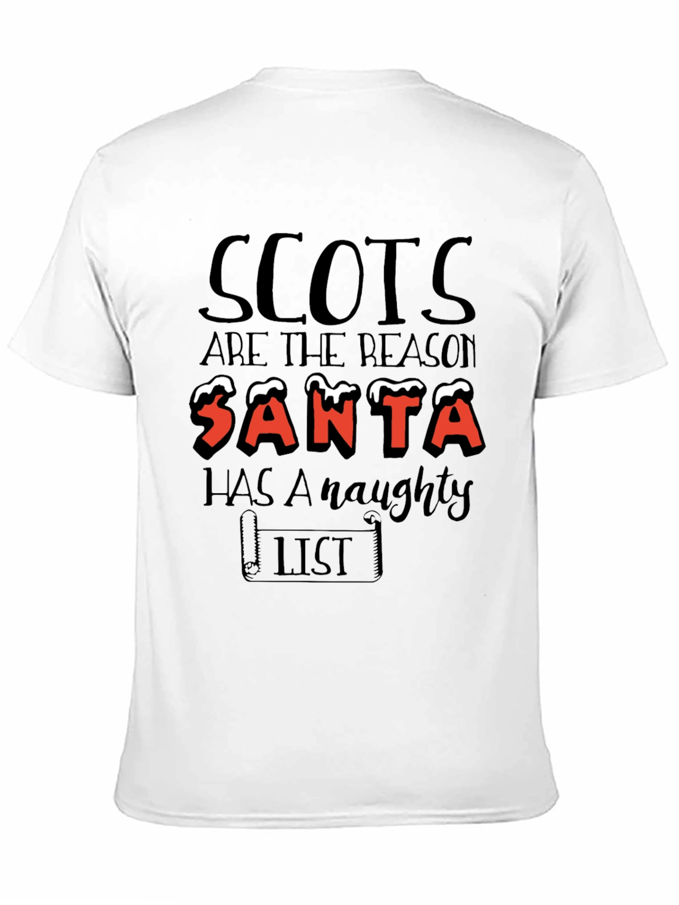 Naughty Scots Santa List T-Shirt