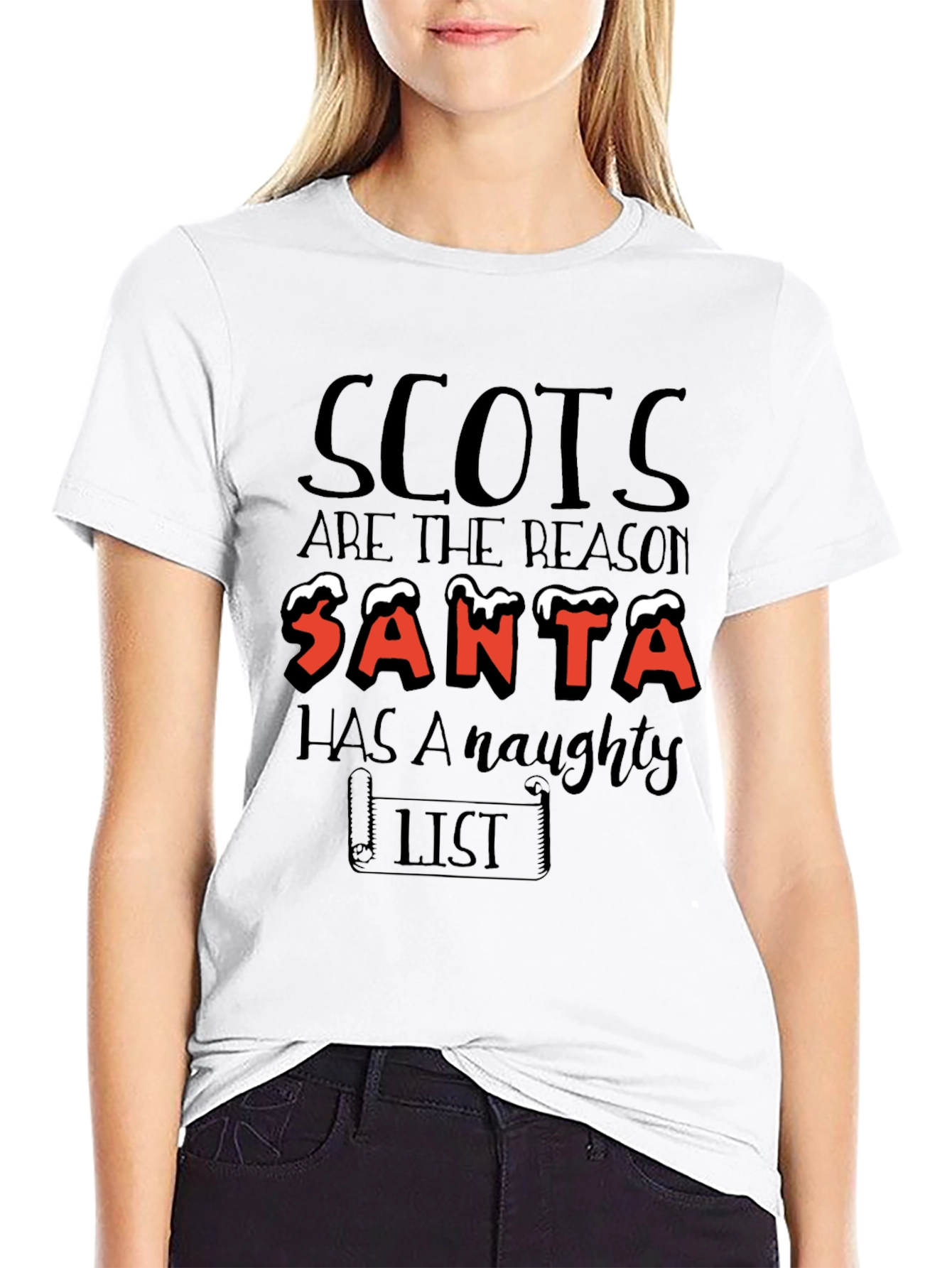 Naughty Scots Santa List T-Shirt