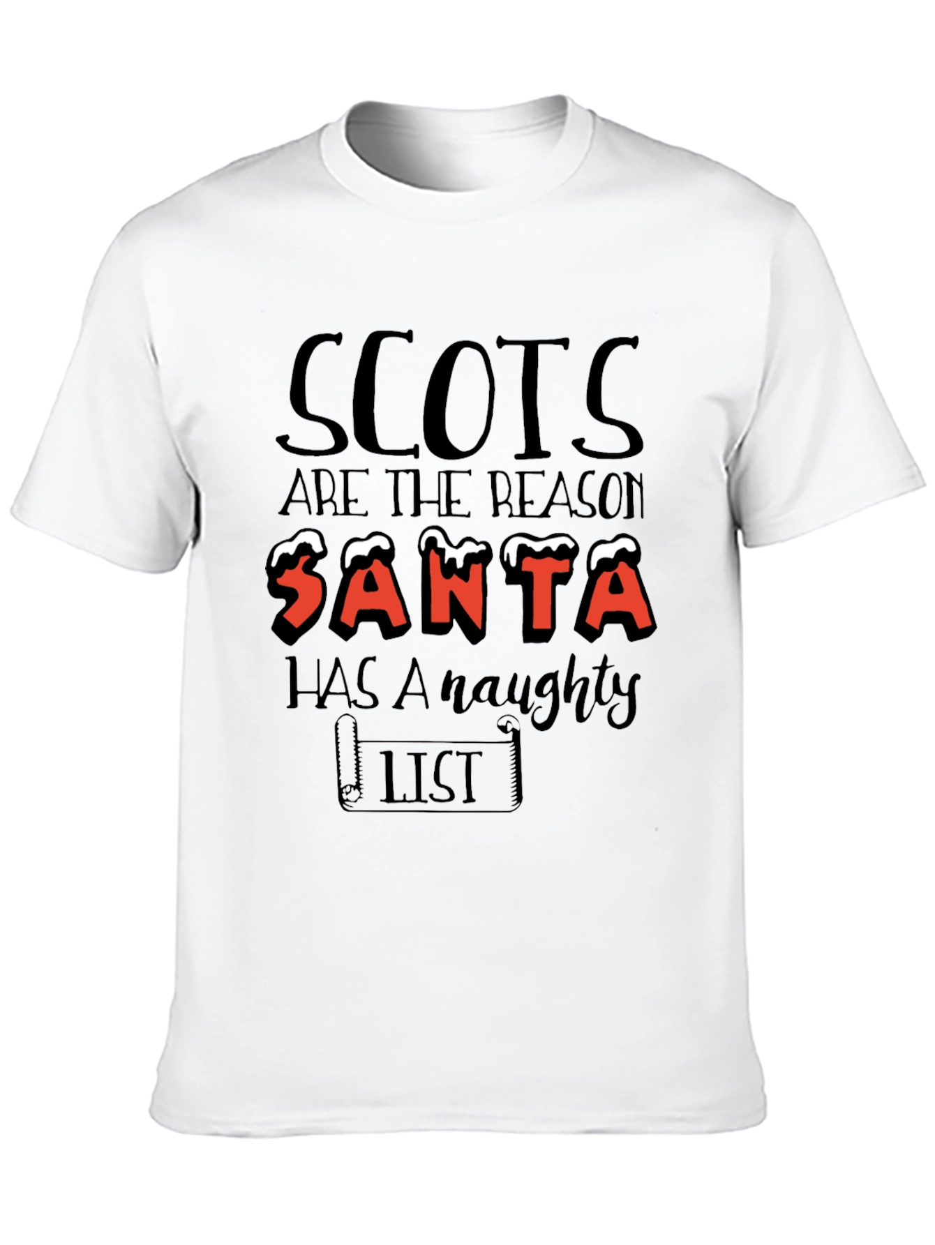 Naughty Scots Santa List T-Shirt