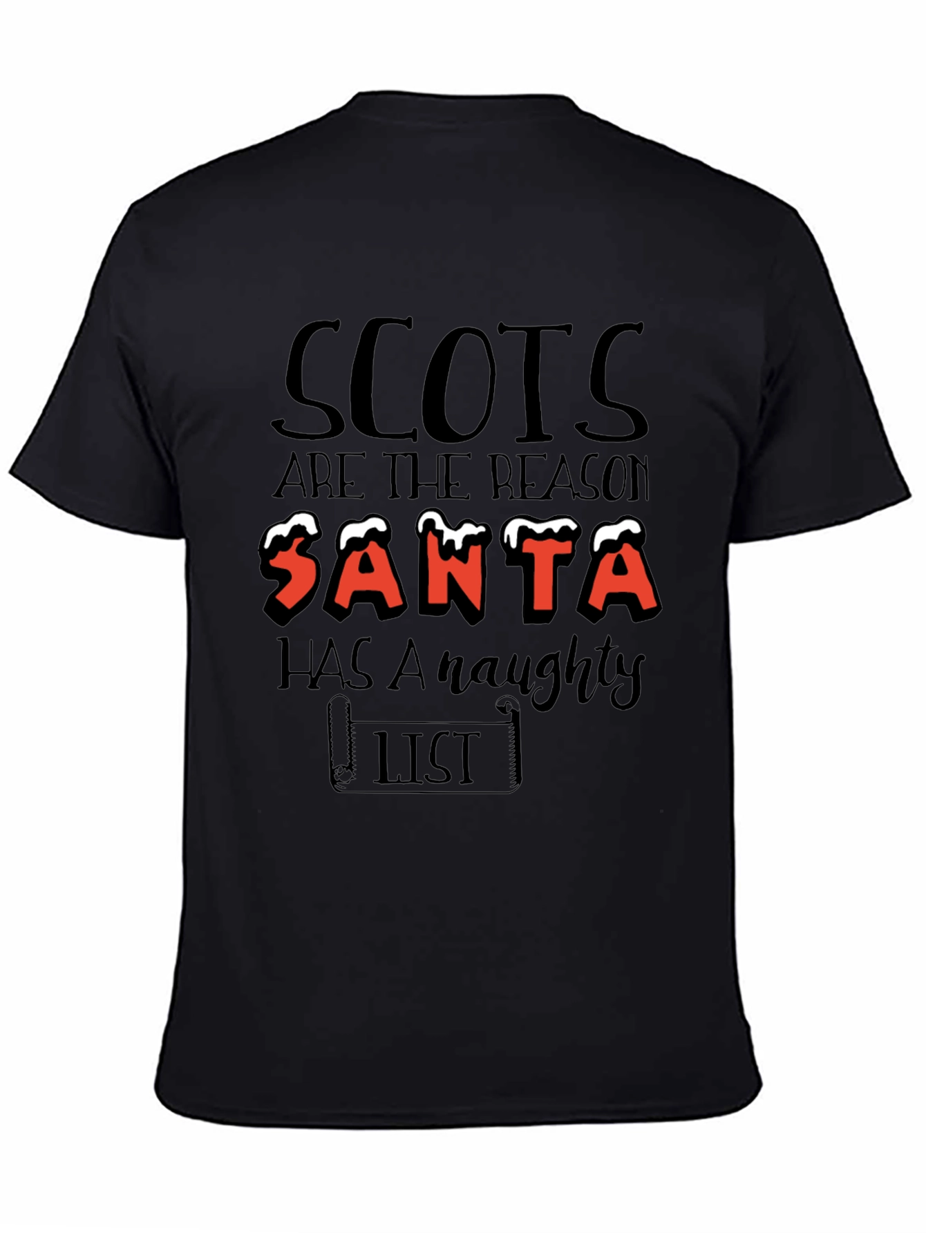 Naughty Scots Santa List T-Shirt