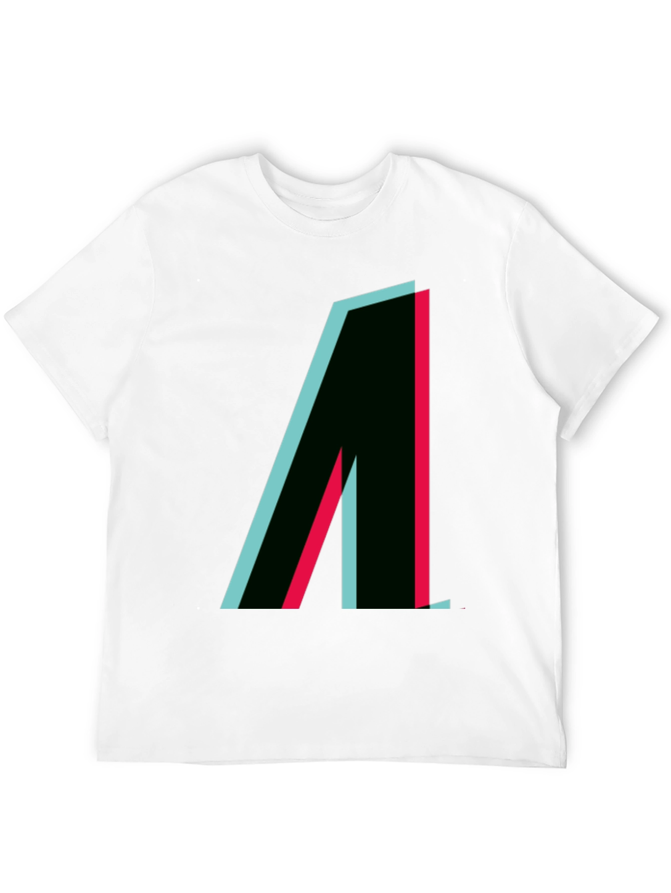 Modern Graphic Tee - Black with Geometric Design
